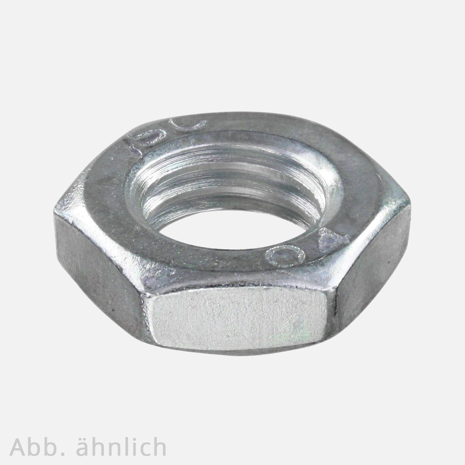 100 Sechskantmuttern M6 - SW10 - niedrig, Form B - verzinkt 8.0 DiSP - DIN 439