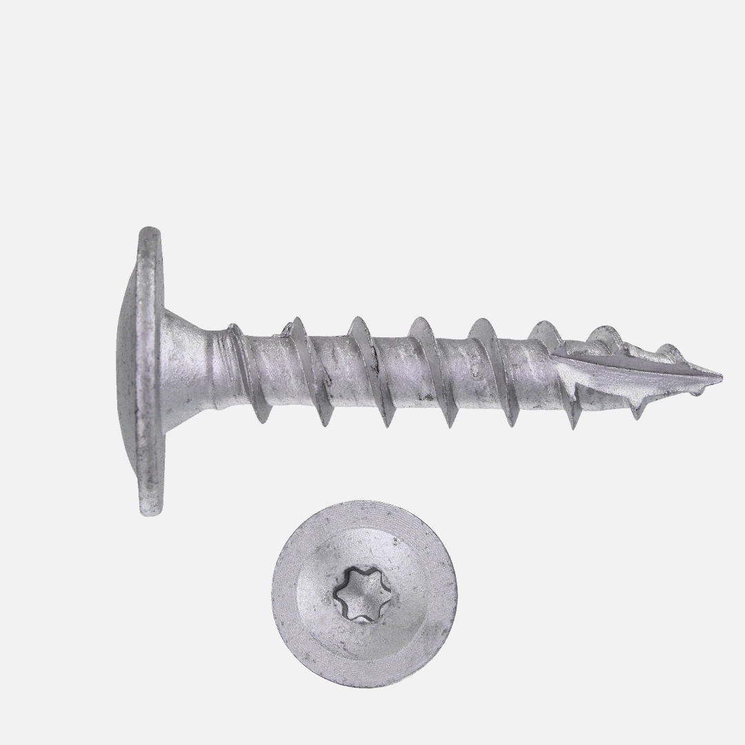 50 Reisser Pfostenschrauben 10x50mm - Ruspert silber - Tellerkopf - TX40