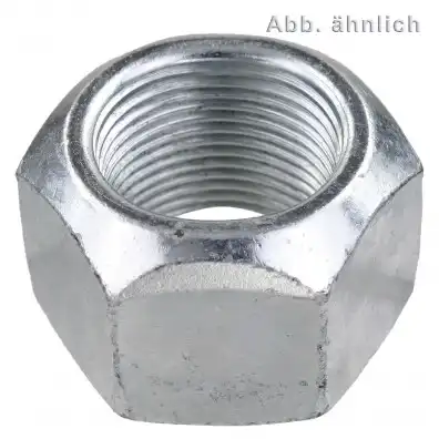 100 Sechskantmuttern M12 - Fein 1,5mm - hoch,mit Klemmteil - verz. - DIN 980