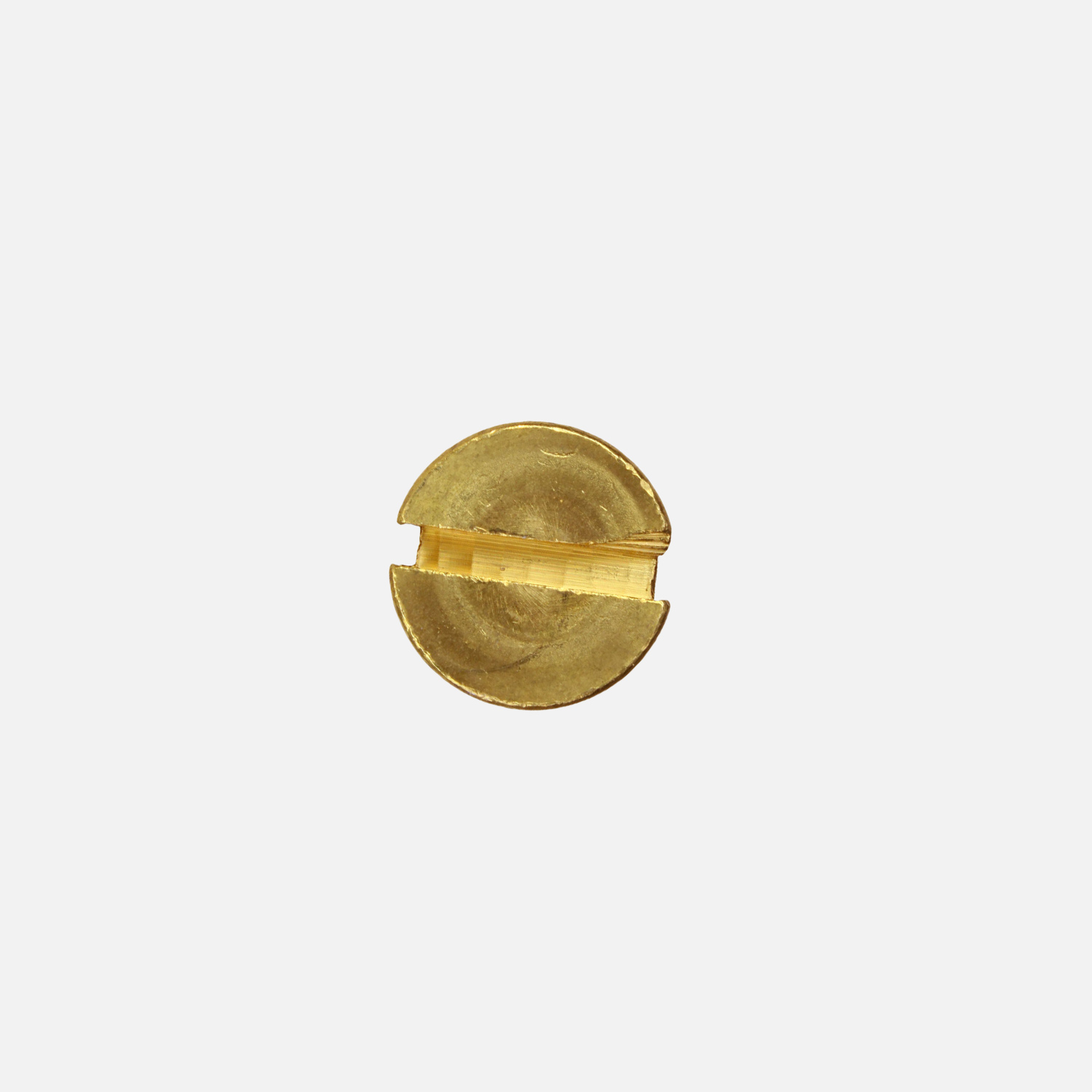 100 Senkschrauben M1,6x4 mm DIN 963 mit Schlitz Messing blank gedreht - Kopf