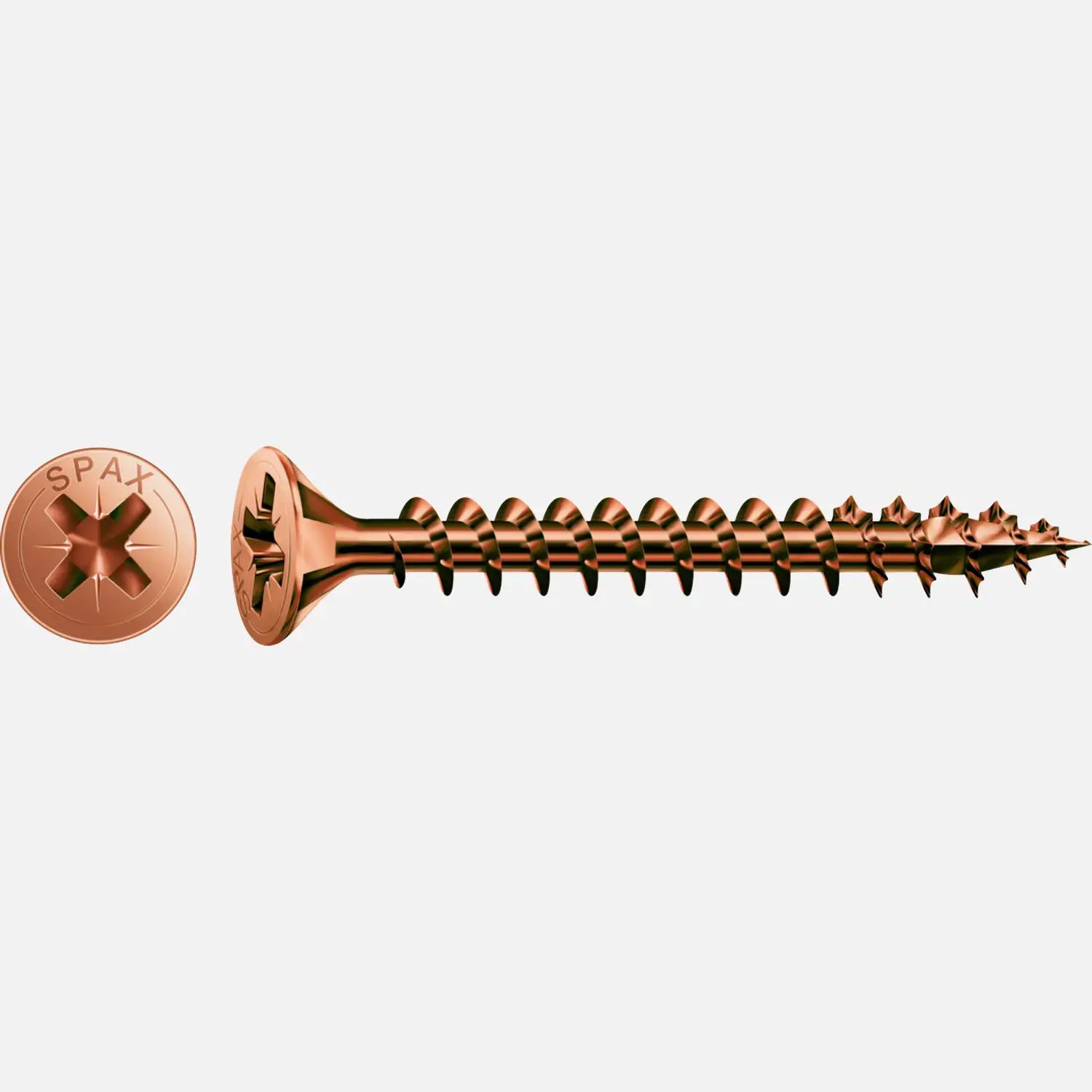 1000 SPAX Universalschrauben 3,5x16mm, brüniert, PZ, Senkkopf 