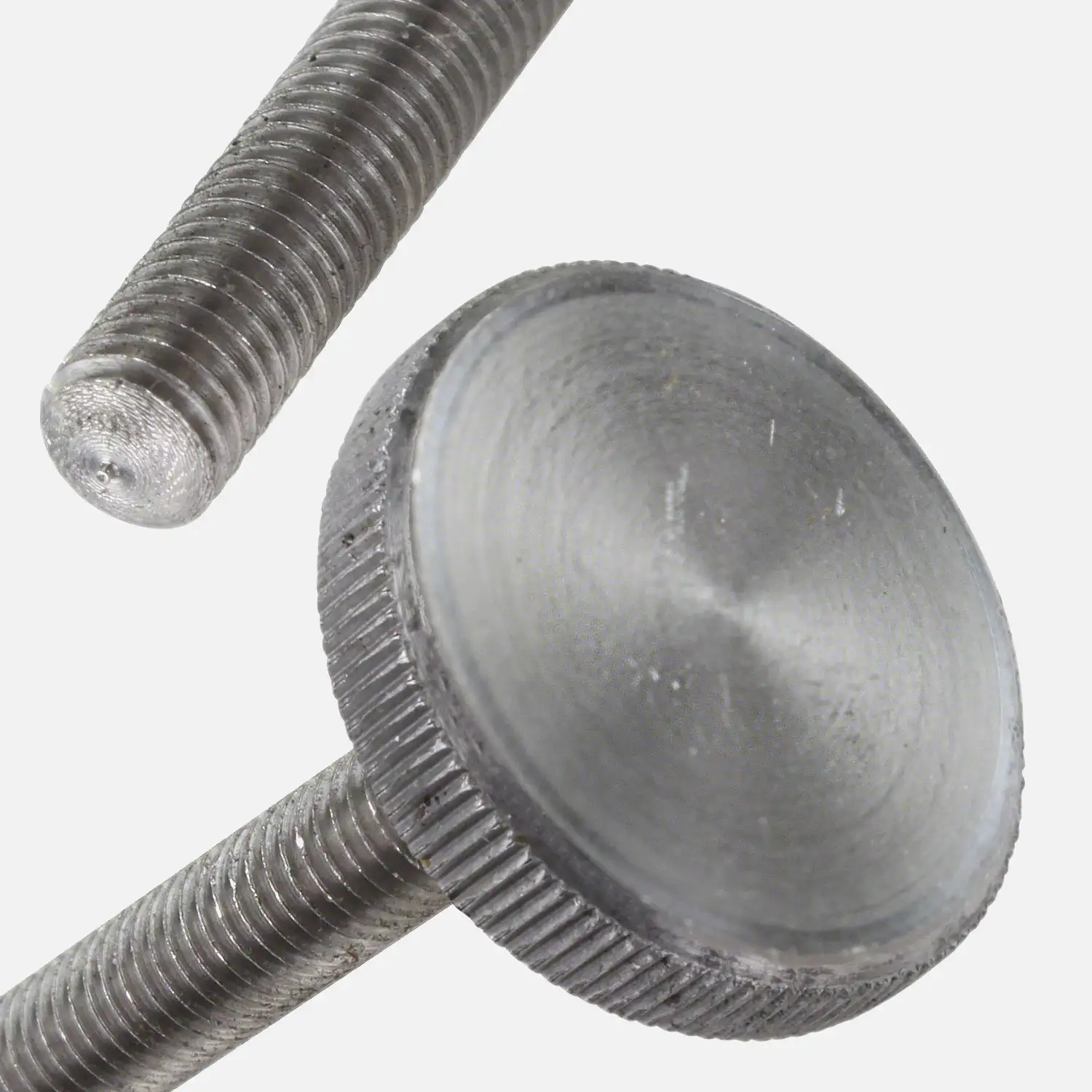 10 Rändelschrauben M8x16 mm - DIN 653 - niedrige Form - Edelstahl A1