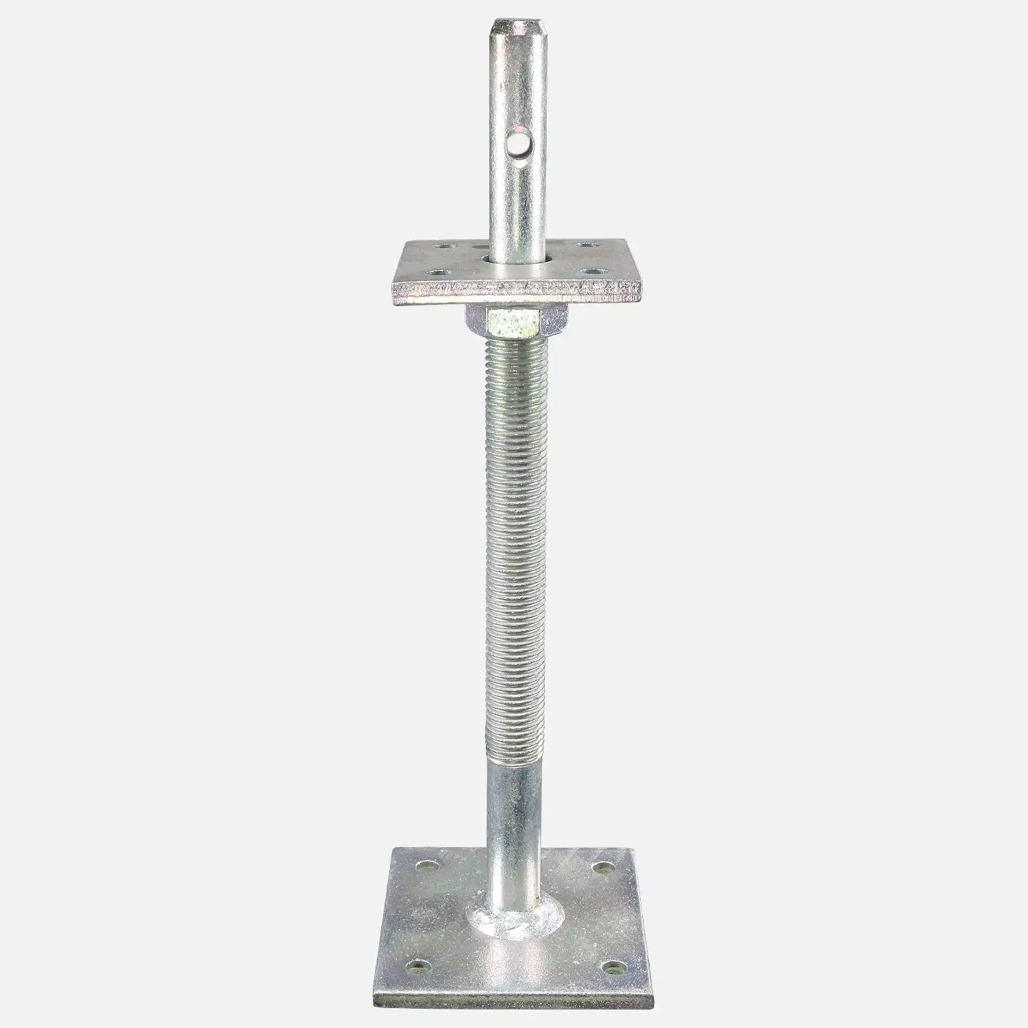 1 I-Pfostenträger, dickschichtpassiviert, aufdübelbar - höhenverstellbar, 100x338 mm