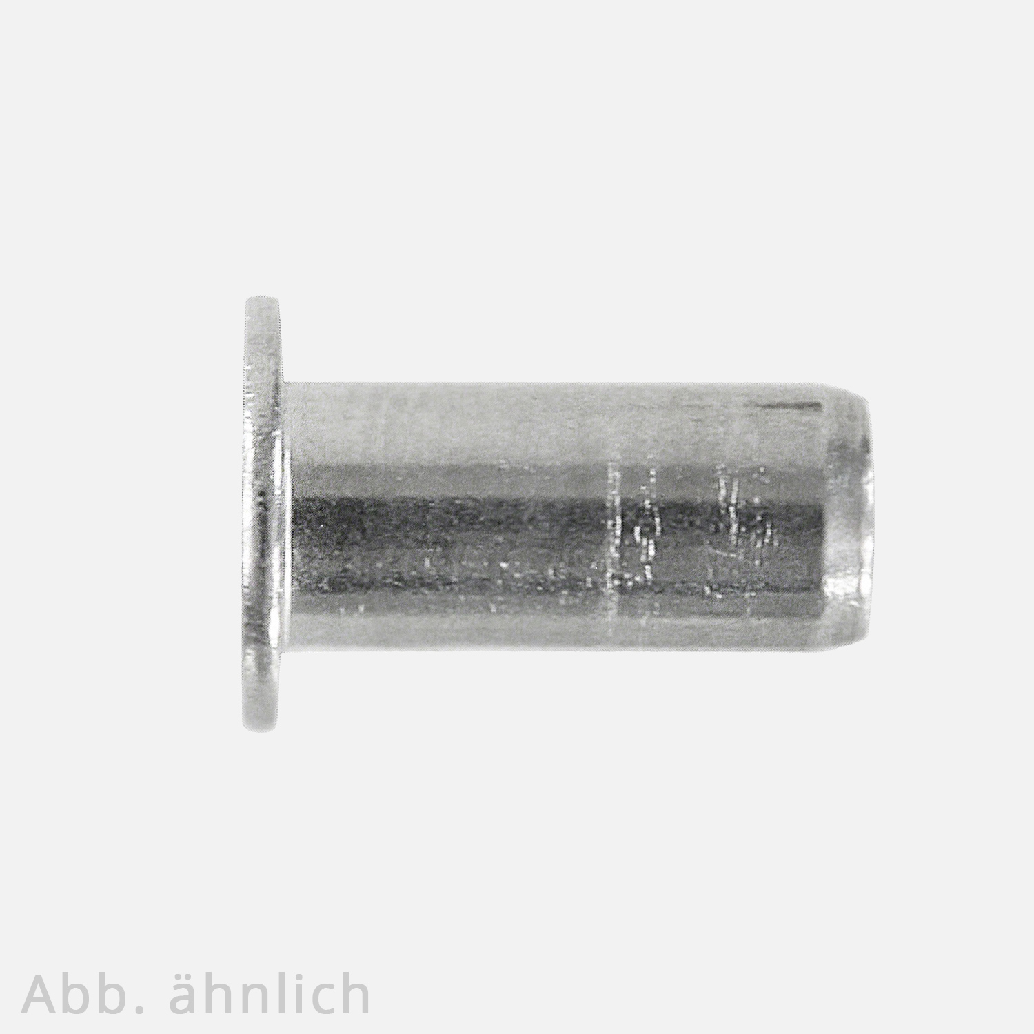 500 Blindnietmuttern M5 / 0,5-6 mm - Aluminium - Mehrbereichsschaft, Flachkopf