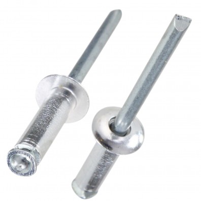 250 Gesipa Blindnieten 4,8x14 mm, Aluminium / verzinkter Dorn, Spreizschaft, Flachkopf