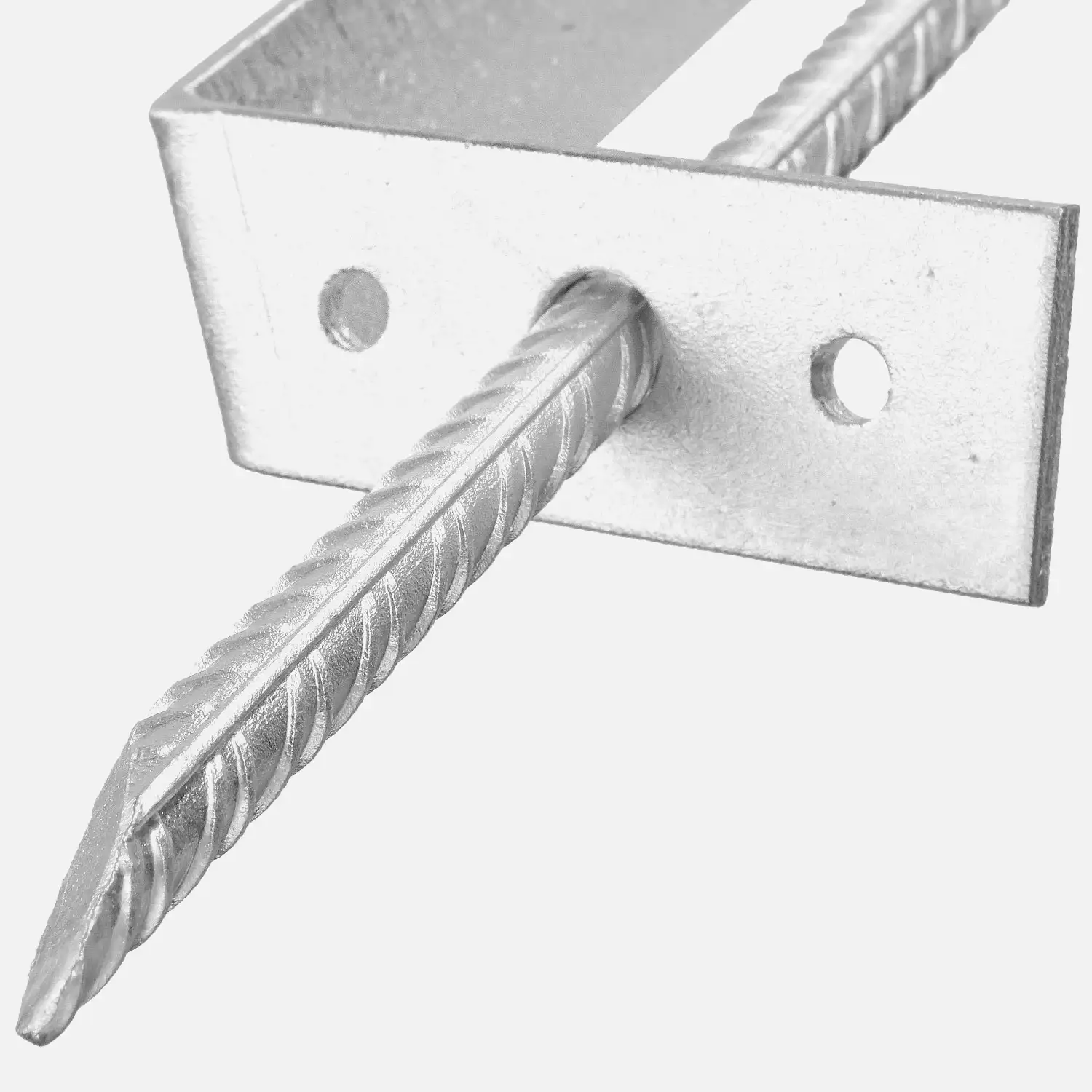 1 Sturmanker für Zäune mit Erdnagel, Gesamthöhe ca. 640 mm - feuerverzinkt