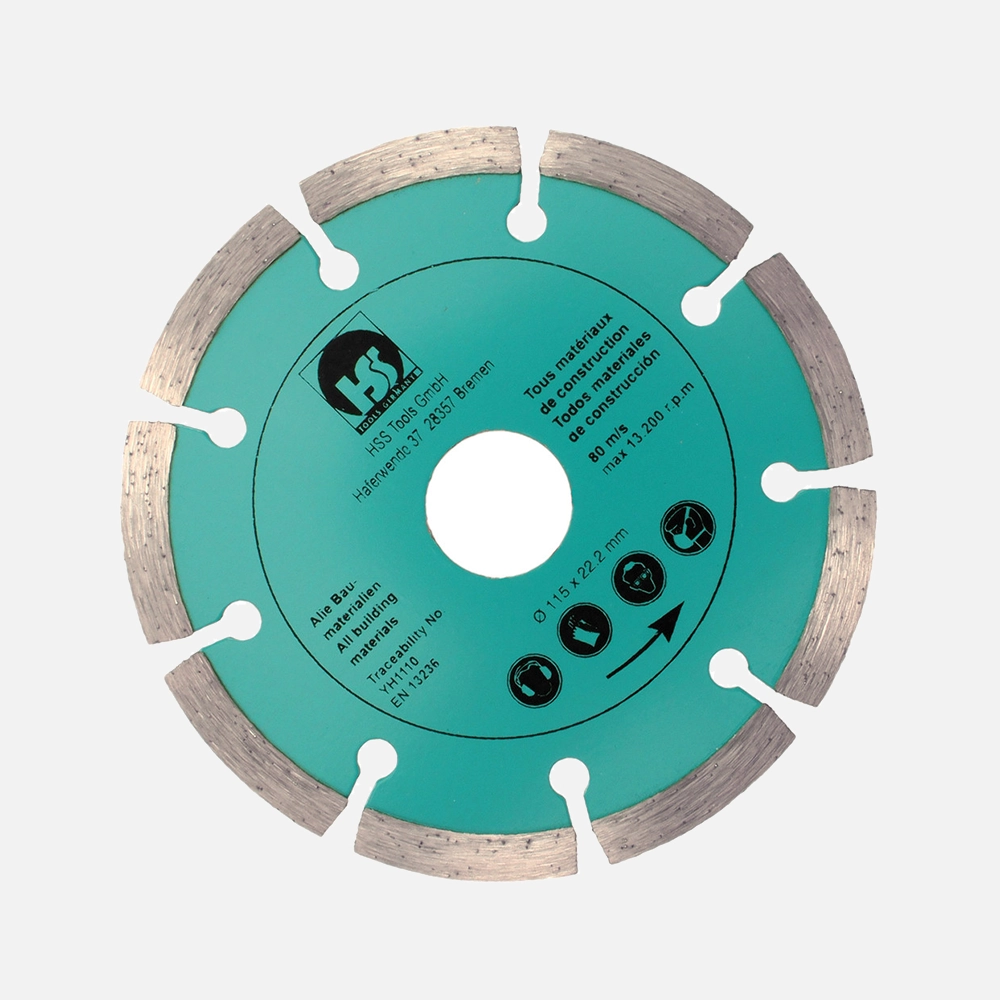1 Diamant Trennscheibe mit 1,3 mm Stärke und segmentiertem Schneidrand 115 mm