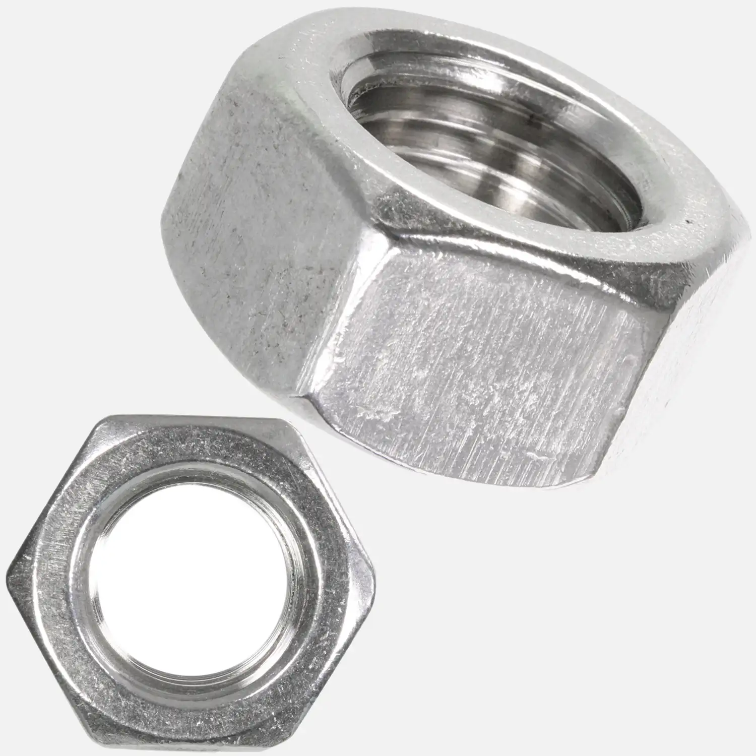 1 Sechskantmutter M14 - Linksgewinde - SW22 - Edelstahl A4-70 - DIN 934 
