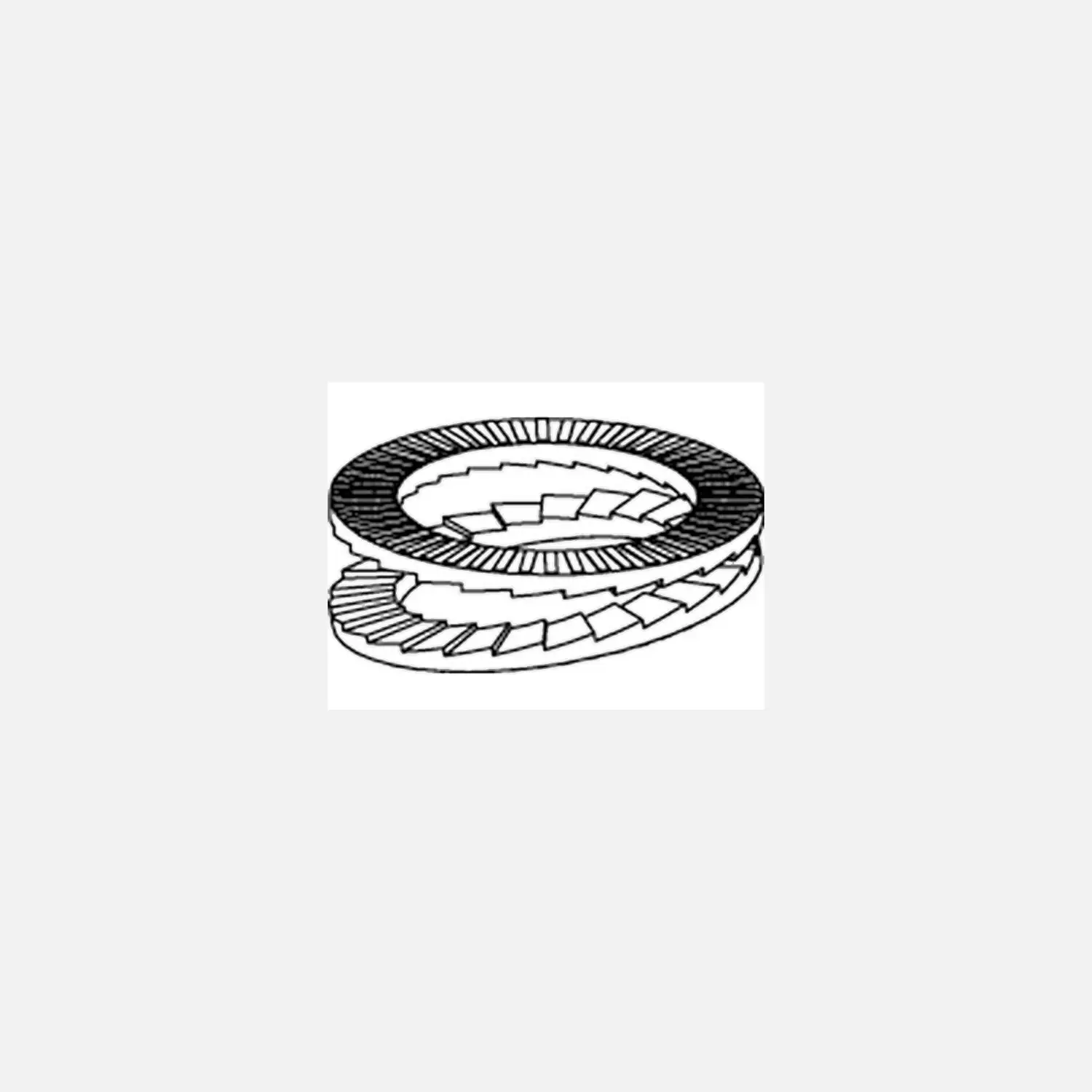 100 Paar Heico-Lock Keilsicherungsscheiben geklebt , Typ HLB-12, Vergrößerte Auflage für M12, 13x25,4x3,7 mm , zinklamellenbeschichtet