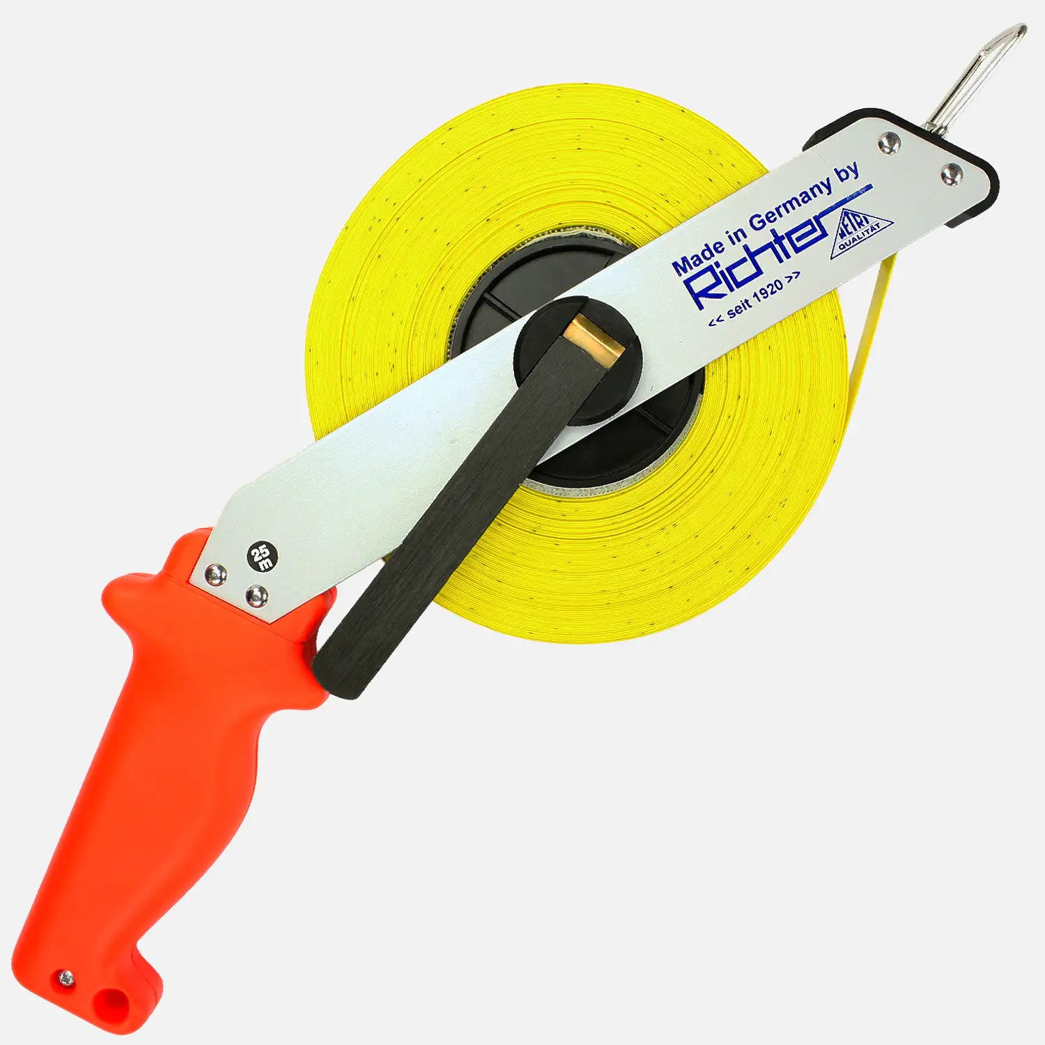 1 Richter Glasfaserbandmaß im Leichtmetallrahmen 25m