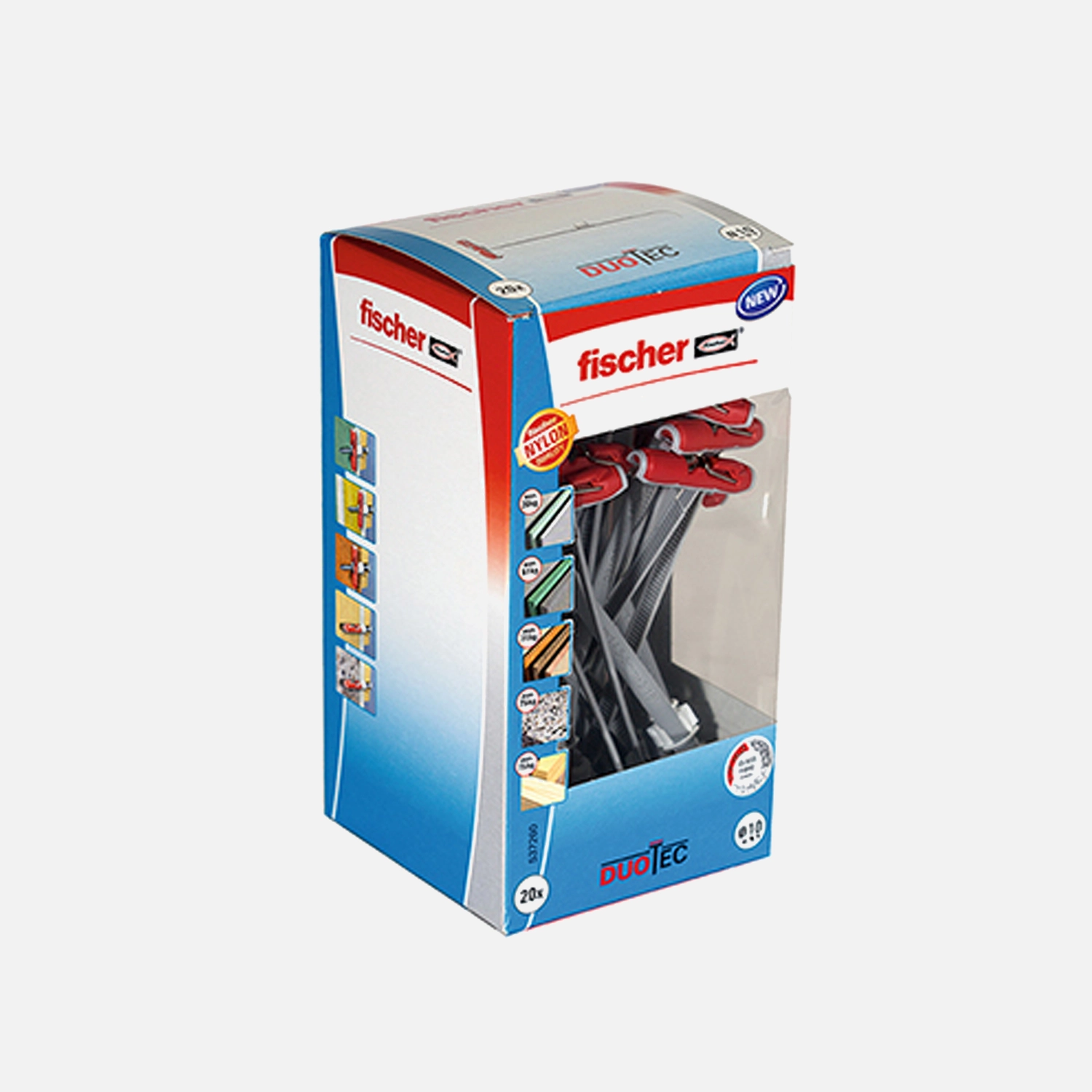 20 FISCHER DUOTEC Nylon-Kippdübel 10x50 mm