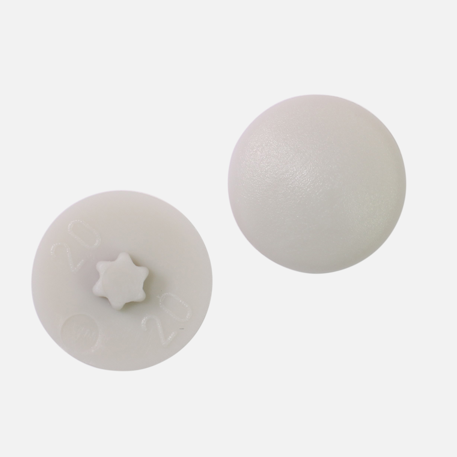 100 Kappen für Senkschrauben TX 20 Kappdend. 12 für M4-4,5 lichtgrau(RAL 7035)