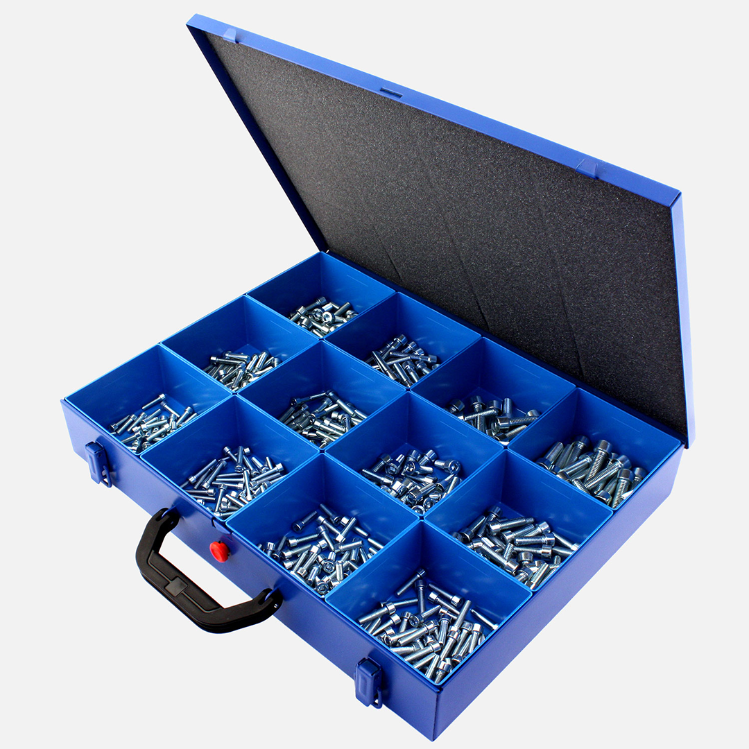 470 tlg Innensechskantschrauben Sortiment DIN 912 verzinkt 8.8 5x20 - 10x40