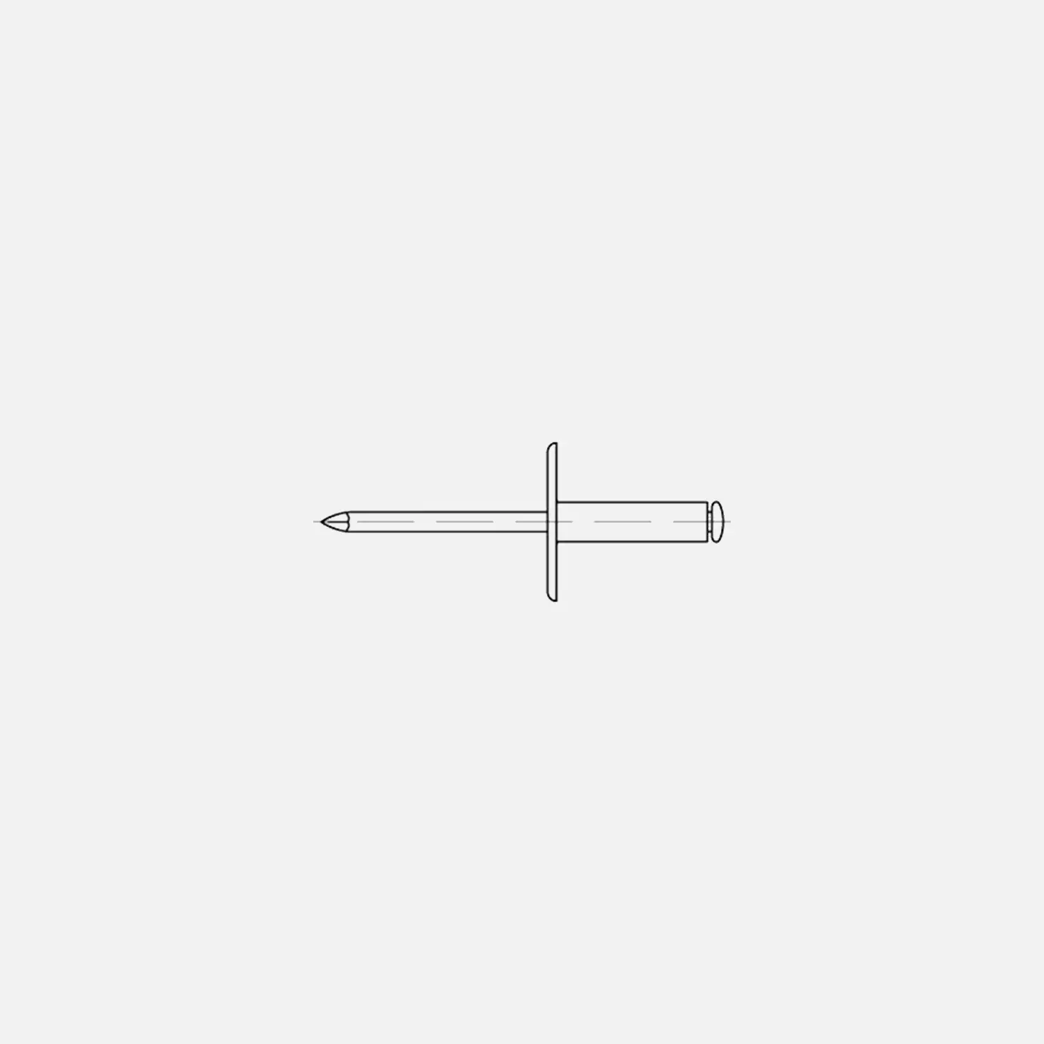 1 Gesipa Blindniet 4,8x16 mm - Aluminium / verzinkter Dorn - 16 mm Flachkopf