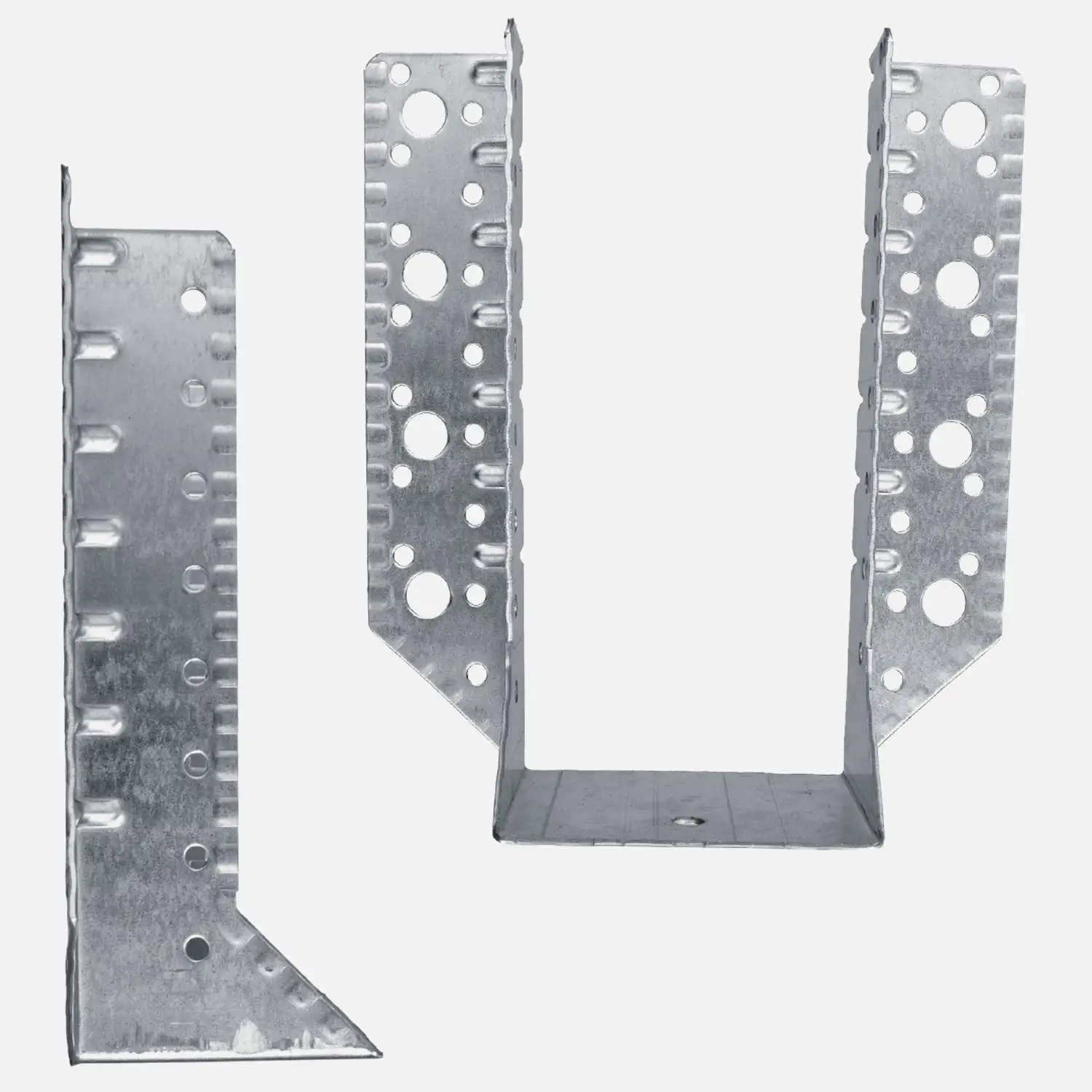 2 Balkenschuhe 80x180x1,5 mm - feuerverzinkt, Typ A, Laschen außen, zugelassen