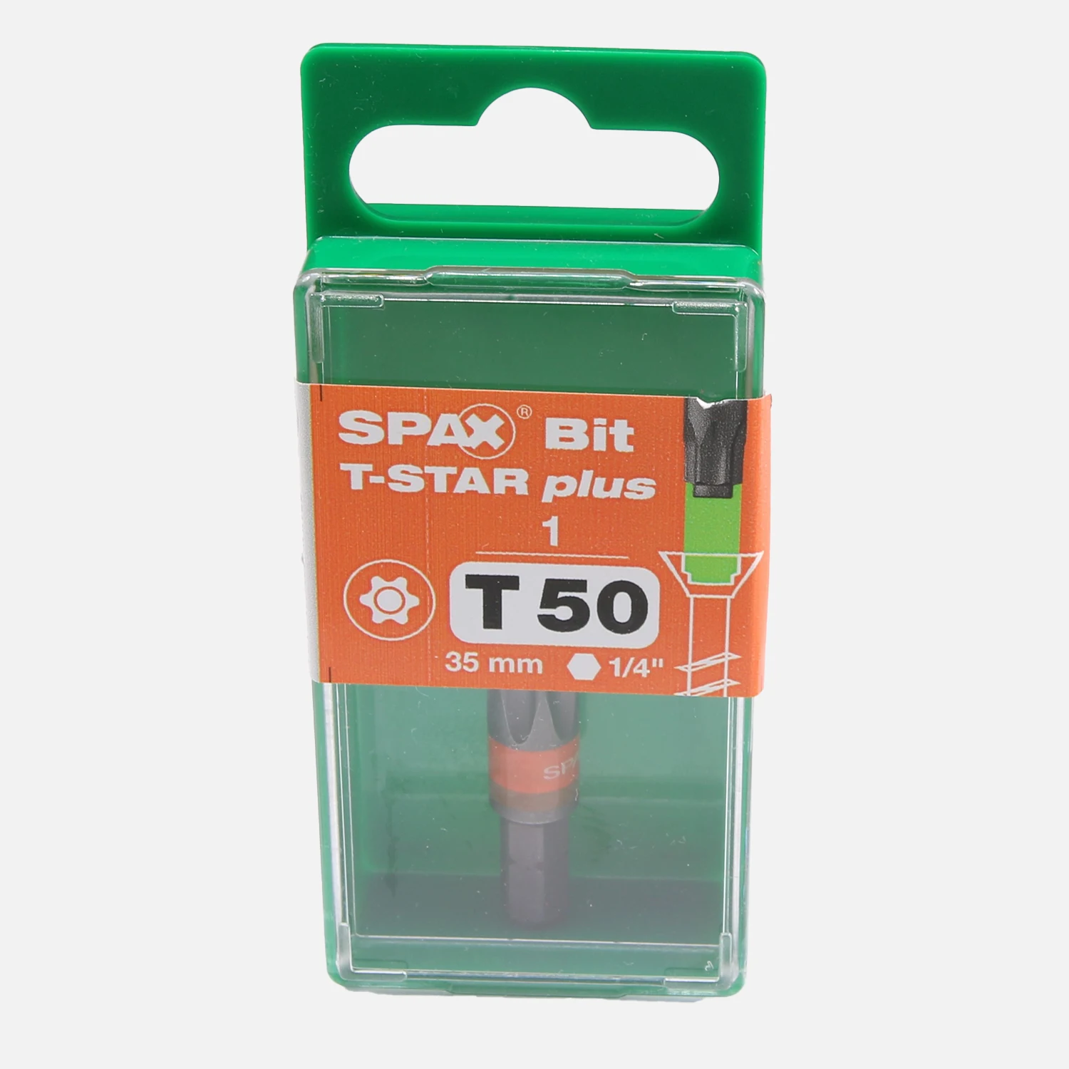 1 SPAX T-STAR® Plus Torx Bit mit Zapfen für SPAX Schrauben T50 Länge 25 mm