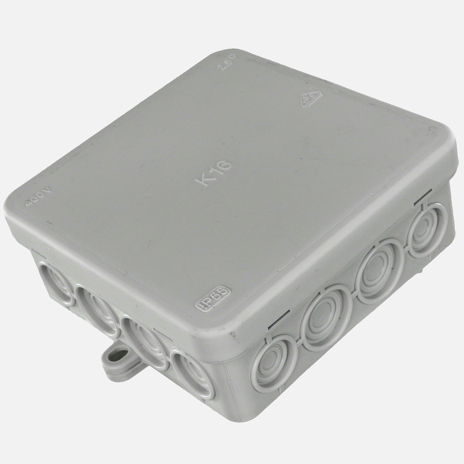 10 VDE-Aufputz Abzweigdosen, Verteilerdosen, PE, Feuchtraum, IP55, 100 x100 mm