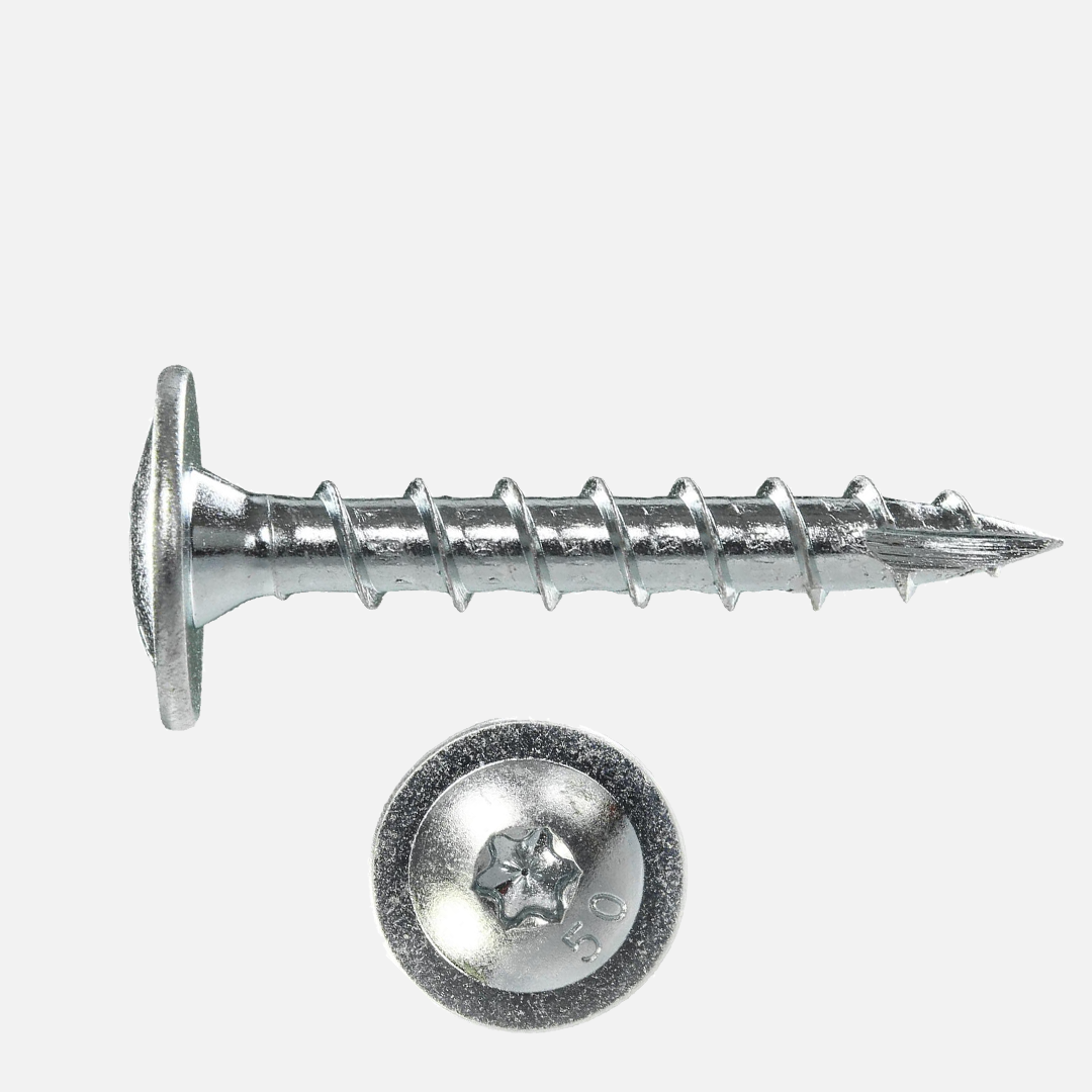 Pfostenschraube | Tellerkopf | galvanisch verzinkt | TX