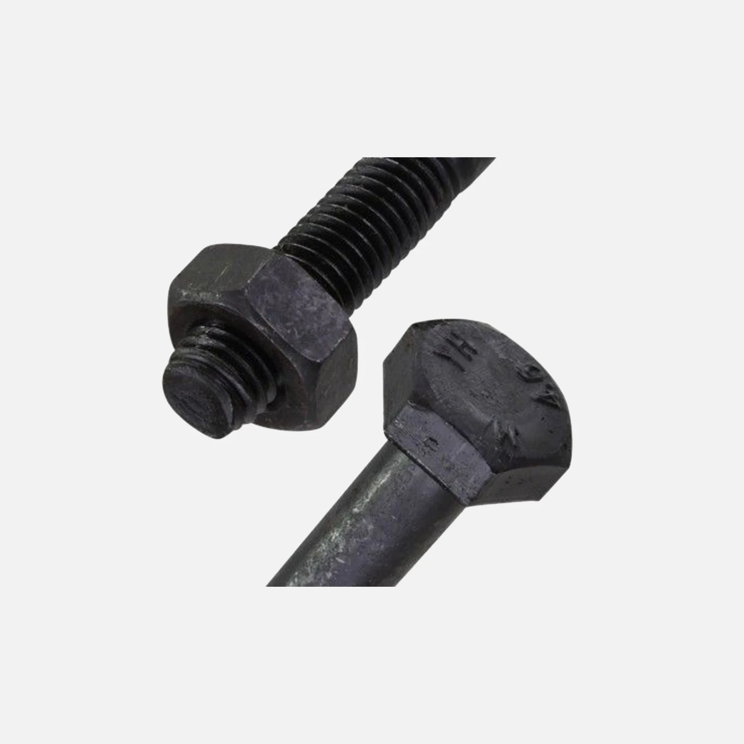 100 Sechskantschrauben 12x40 mm - DIN 601 - mit Mutter - blank