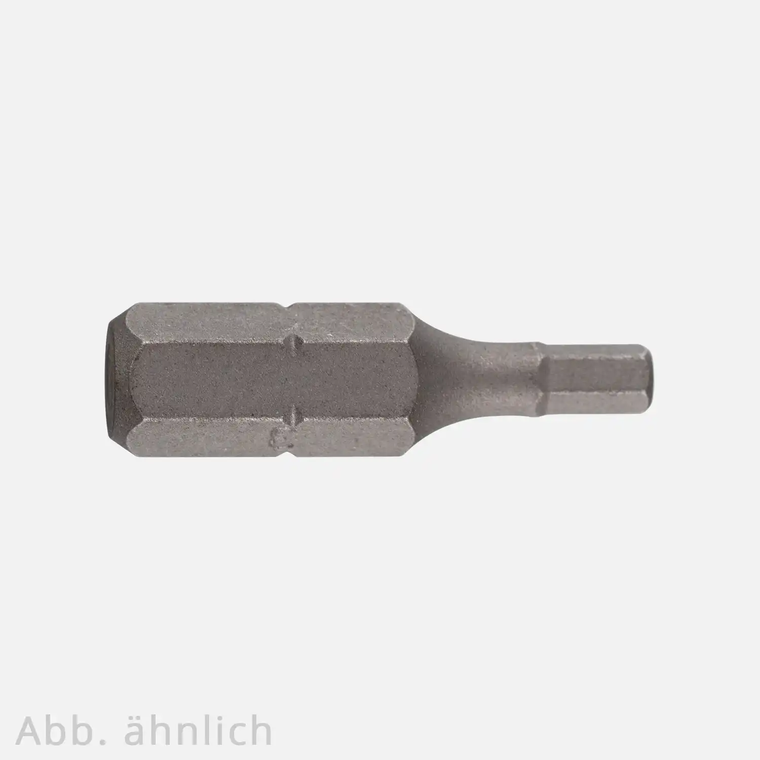 1 Hexagon Innensechskant Bit mit Loch / Hex-Tamper Größe 6 , 25 mm lang , C6,3 , gefräst