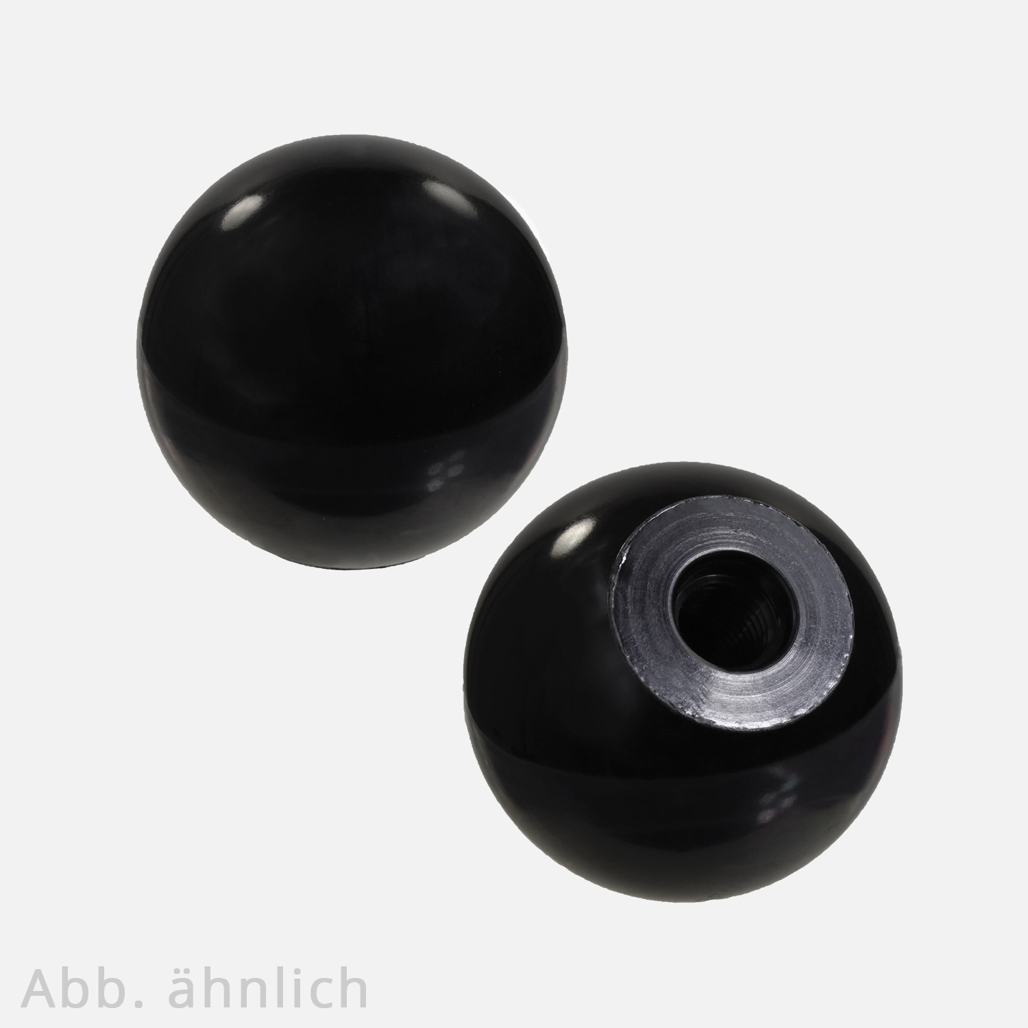 25 Kugelknöpfe DIN 319 Form C Kunststoff mit Innengewinde 25mm/M6