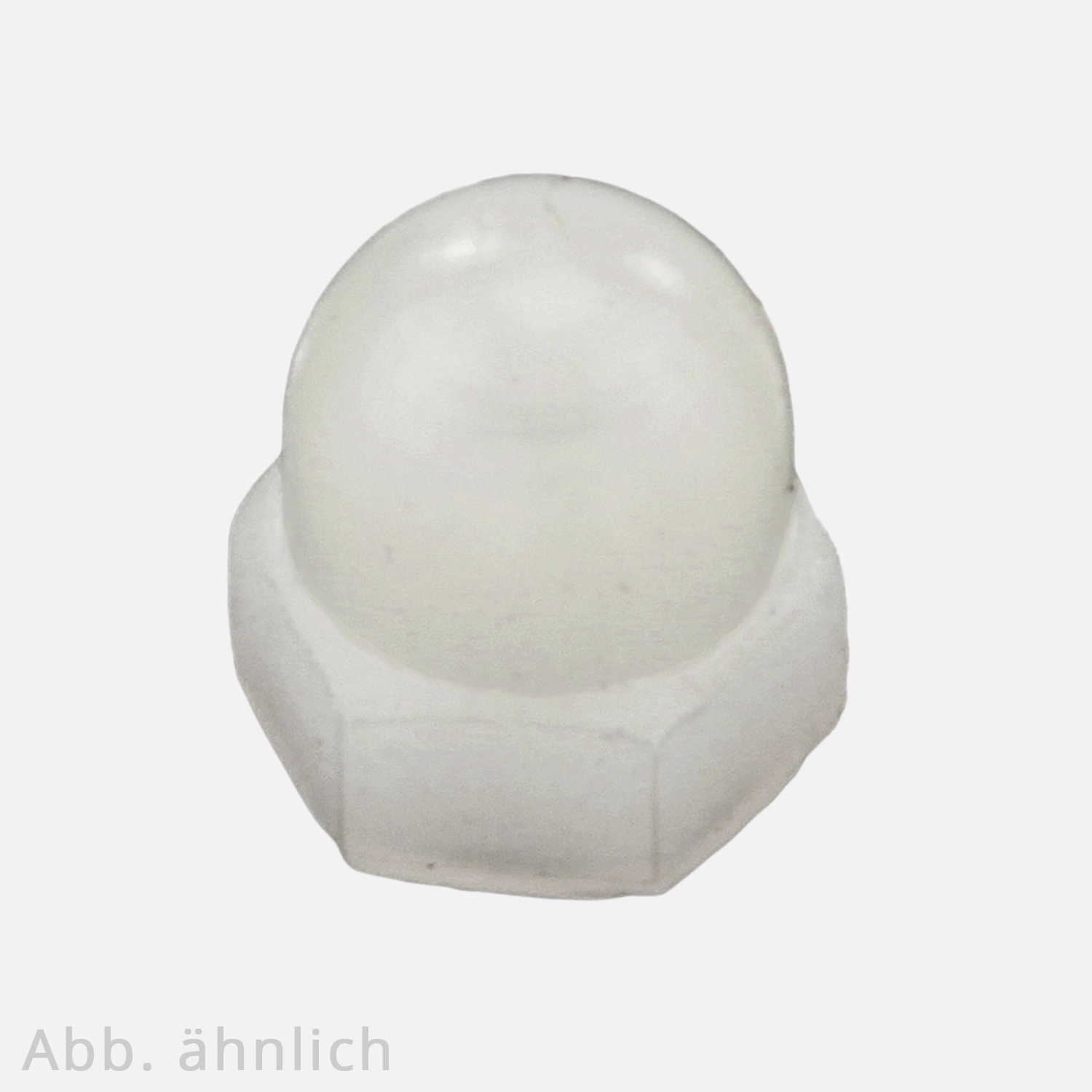 100 Kunststoff Hutmuttern - M6 - SW 10 - Polyamid - DIN 1587