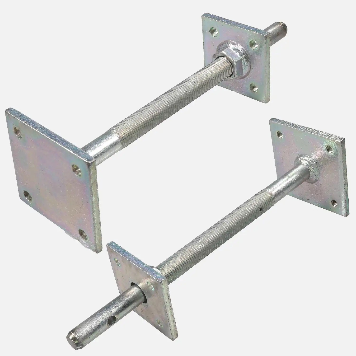 1 I-Pfostenträger, dickschichtpassiviert, aufdübelbar - höhenverstellbar, 100x338 mm