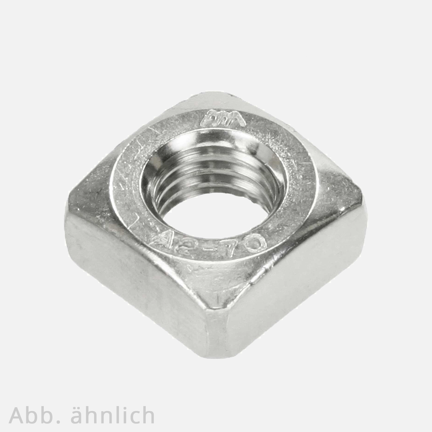 100 Vierkantmuttern DIN 557 Edelstahl A2 M8