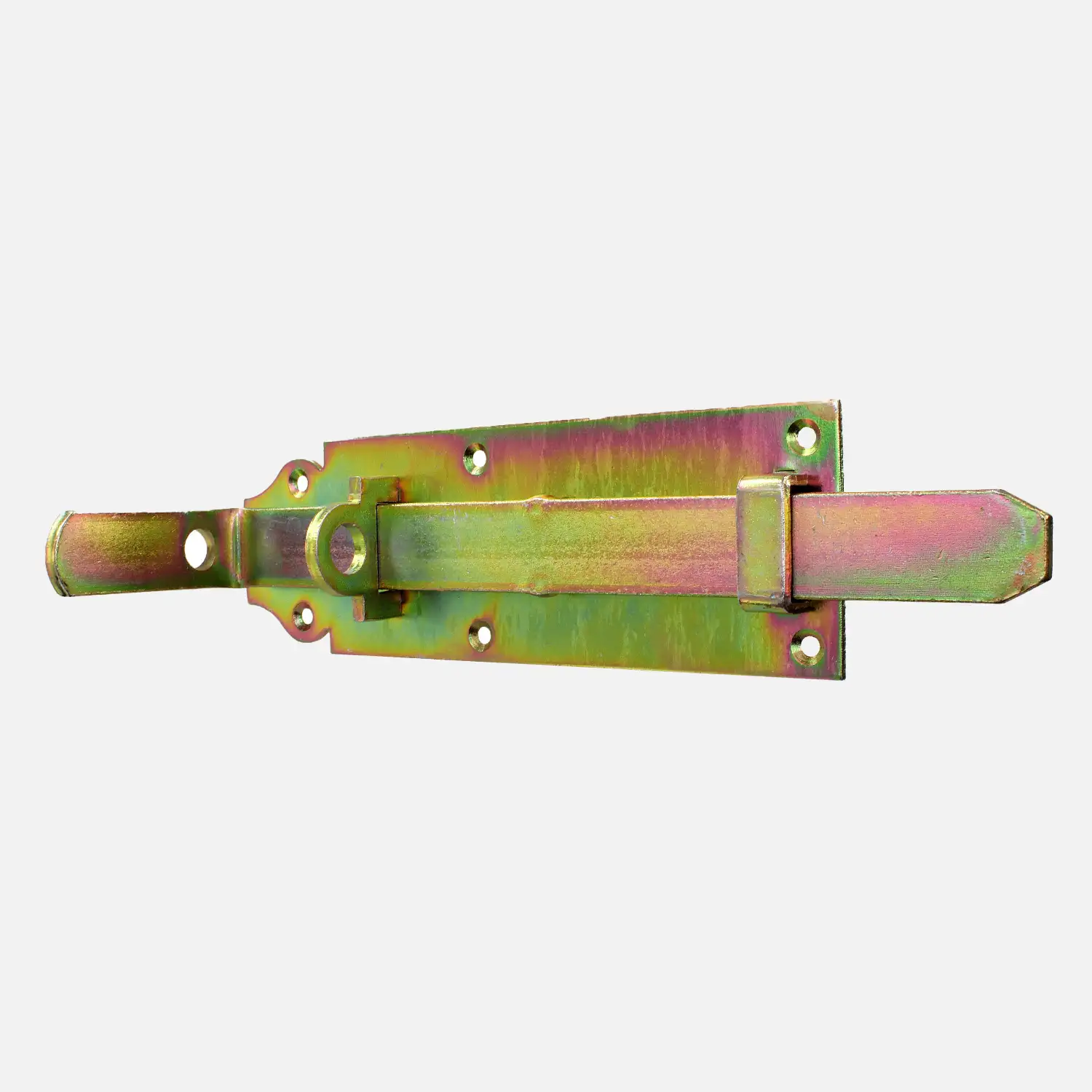 1 Alberts Doppeltorverschluss für Rahmentore - 380 mm Gesamtlänge - gelb verzinkt