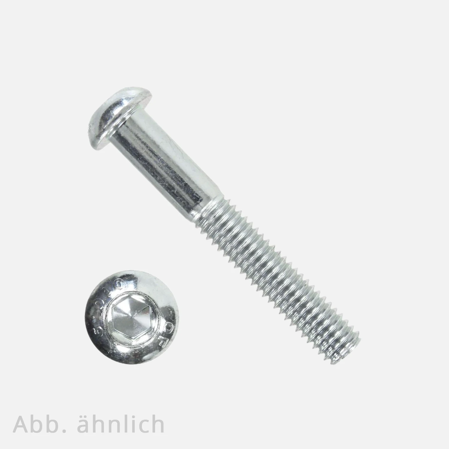 500 Linsenschrauben mit Innensechskant M6x8 mm - ISO 7380-1 - 10.9 verzinkt