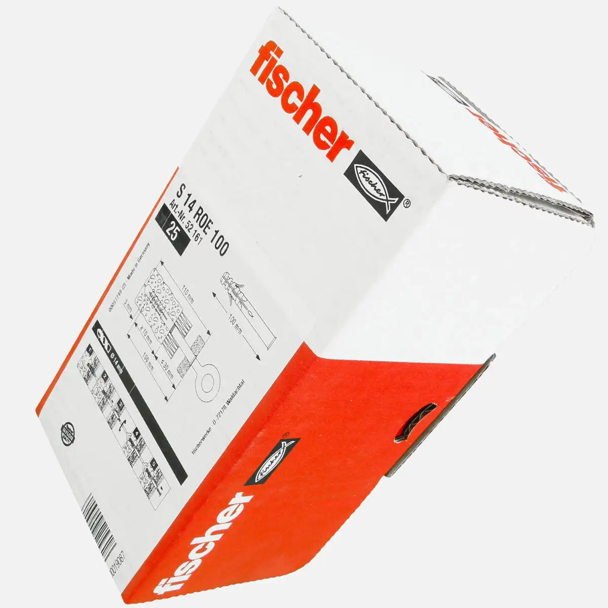 25 FISCHER Dübel für Gerüstöse S 14 ROE - 14x100mm - Nylon 