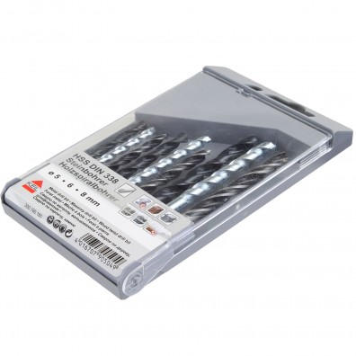 9tlg. KEIL Kombi-Bohrer-Set - Ø: 5, 6, 8 mm