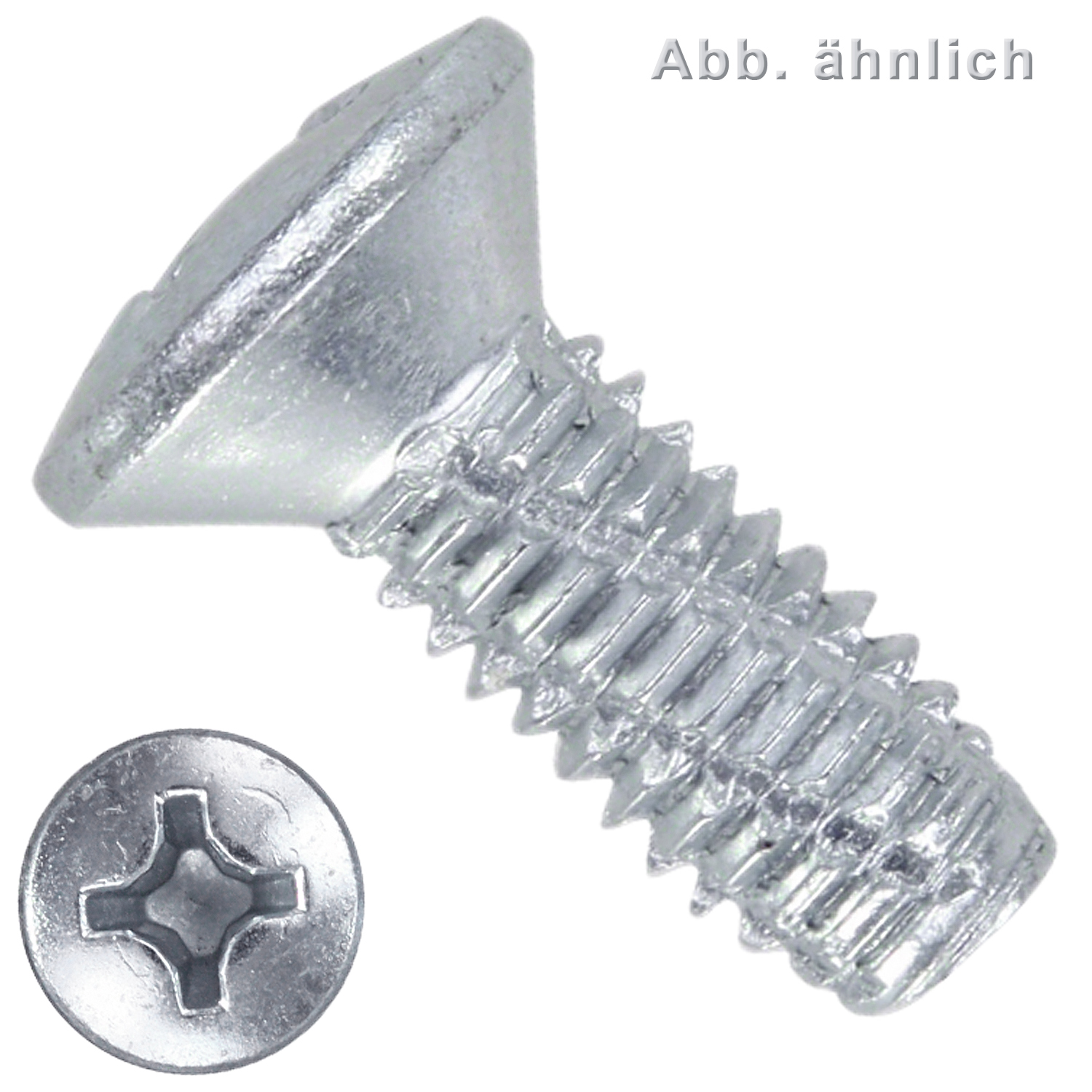 Linsensenkkopf-Schneidschraube | DIN 7516 | Form E | PH | verzinkt