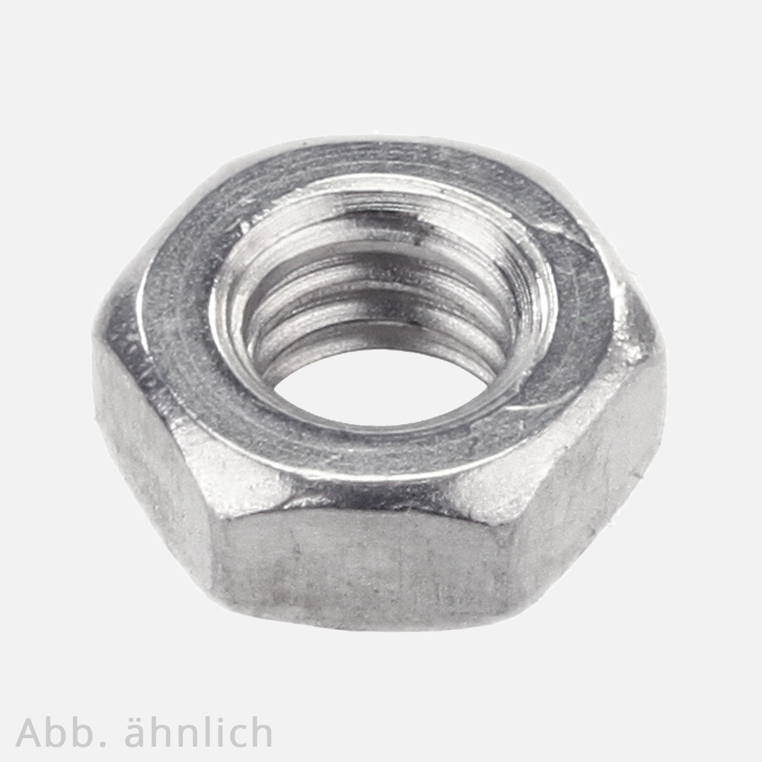 100 Sechskantmuttern M8 - SW13 - Messing galv. vernickelt - DIN 934