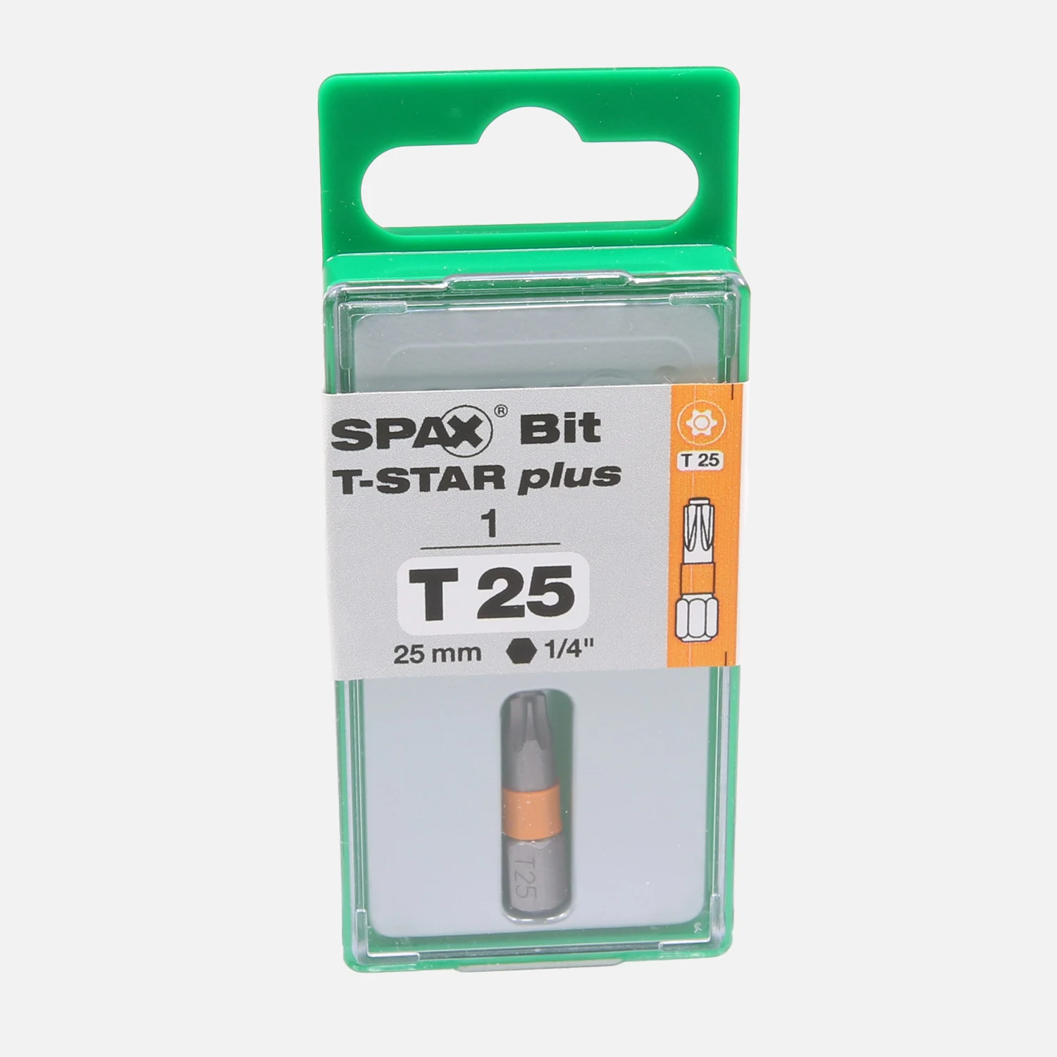 1 SPAX T-STAR® Plus Torx Bit mit Zapfen für SPAX Schrauben T25 Länge 25 mm
