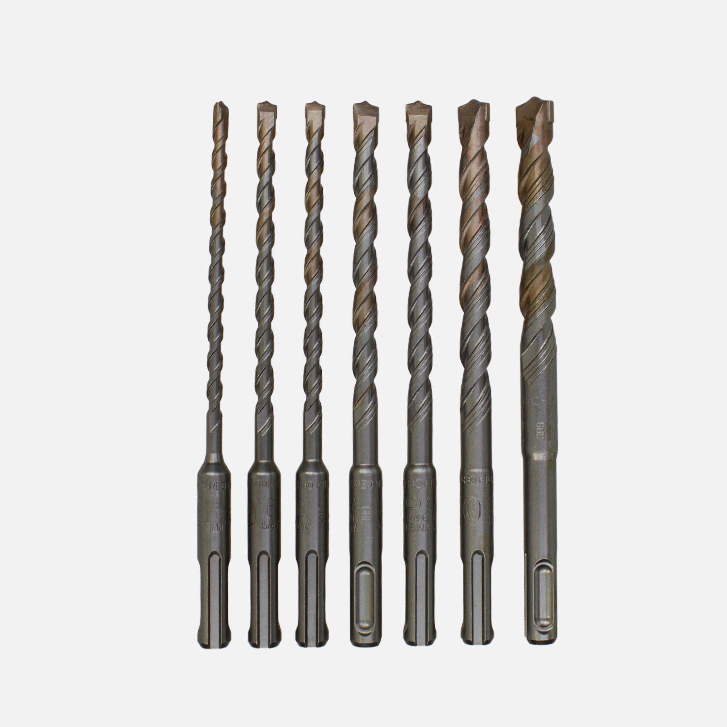 7 tlg. SDS-plus MS5 Turbokeil-Set - KEIL - Ø = 5 - 6 - 8 - 10 - 12 mm