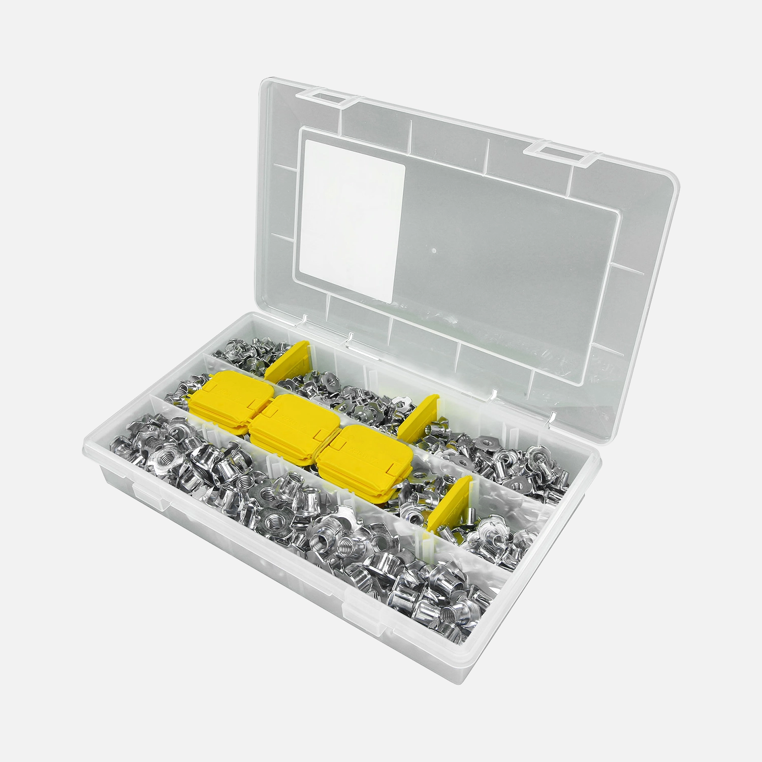 376 tlg Einschlagmuttern Sortiment, galv. blau verzinkt, M4-M10