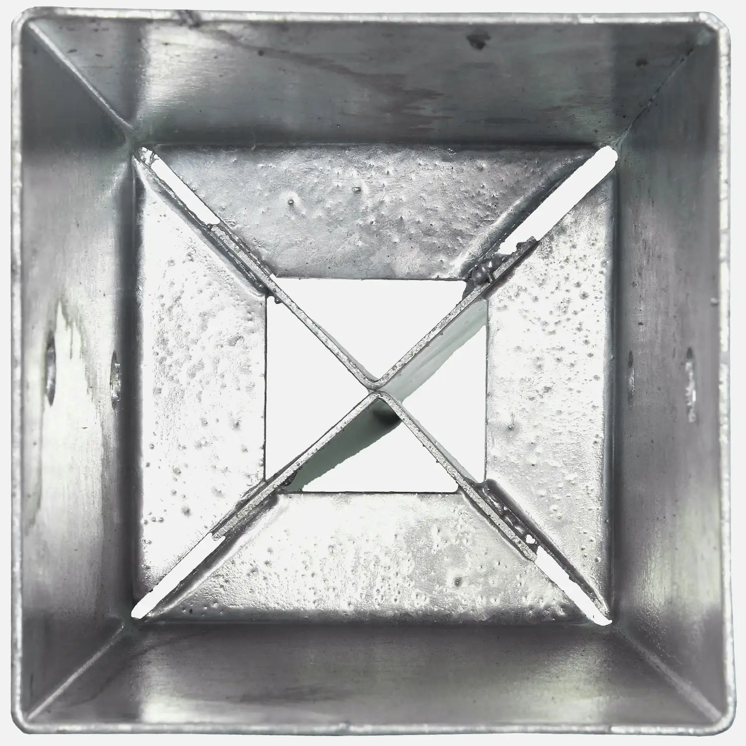 1 Einschlagbodenhülse für 100mm Pfosten Tiefe 900mm, 1,8mm stark