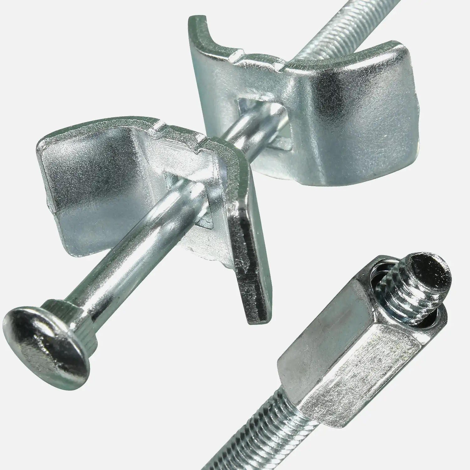 6 Arbeitsplattenverbinder, M6x150,montiert, für Bohrungen 35mm, galv verzinkt