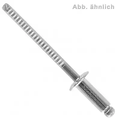 Blindniete | Edelstahl A4 / Edelstahl A4 Dorn | Flachkopf | gerillt
