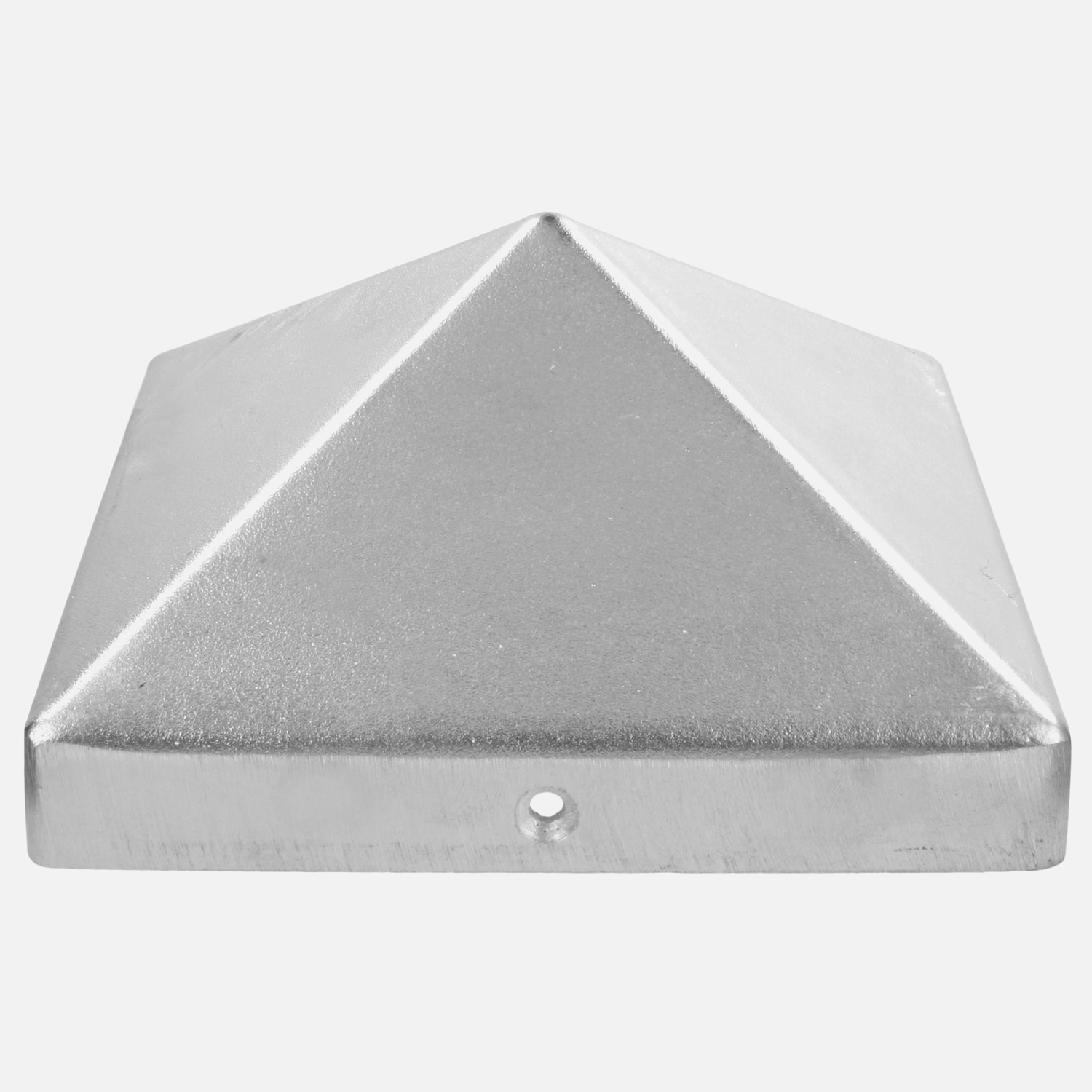 1 Alberts Pfostenkappe hohe Form Aluminiumguss blank 121x121 mm
