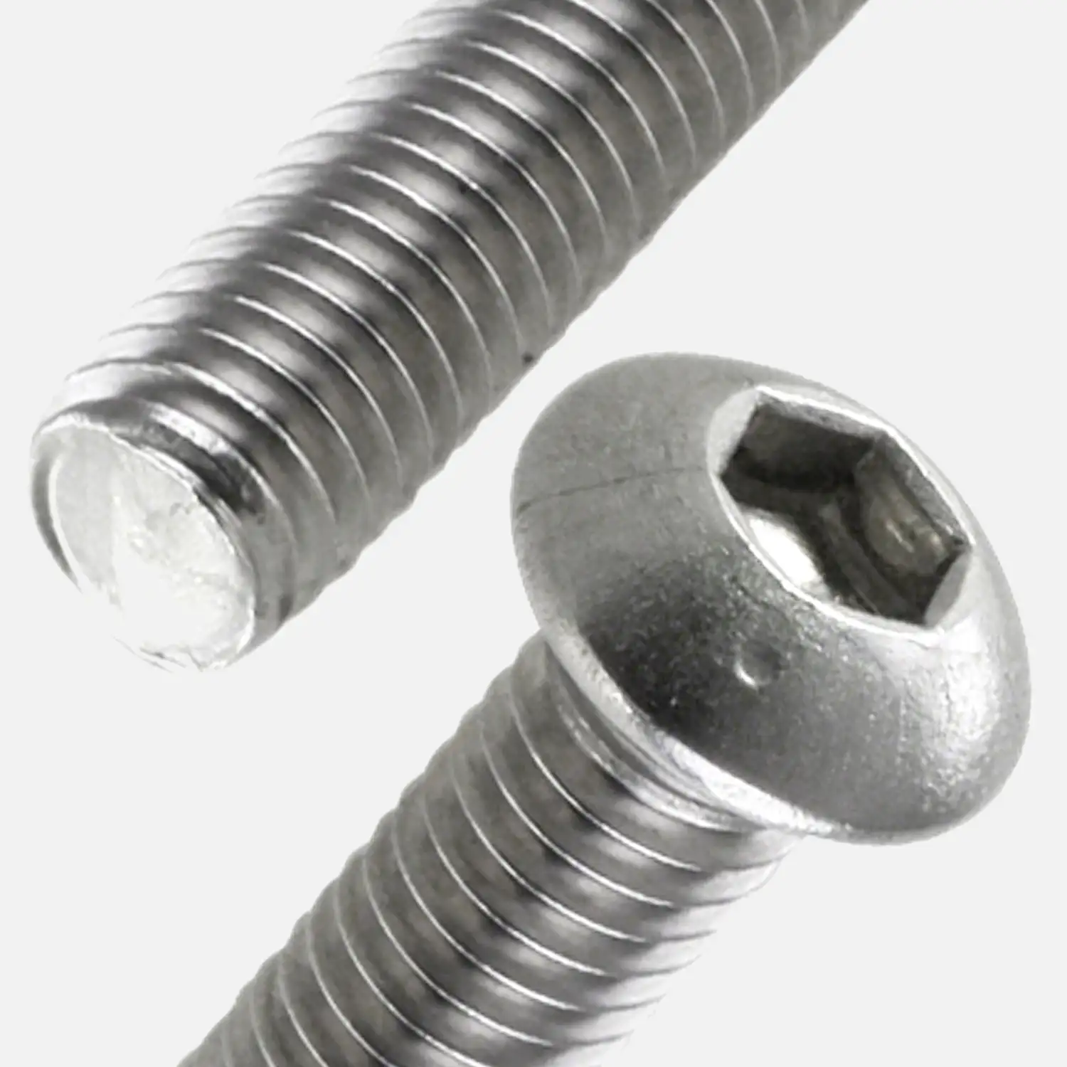 50 Linsenschrauben mit Innensechskant M8x100mm - ISO 7380-1 - Edelstahl A4