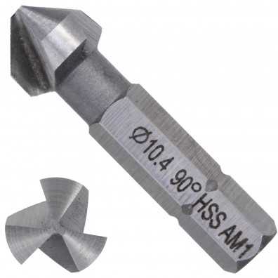 1 KEIL HSS Bit - Kegelsenker 90 Grad, 3-Schneiden 10,4mm