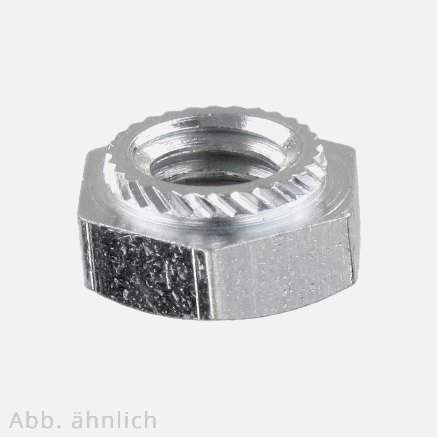 100 Setzmuttern / Einpressmuttern M10 - 1,9mm Kragenhöhe - galvanisch verzinkt