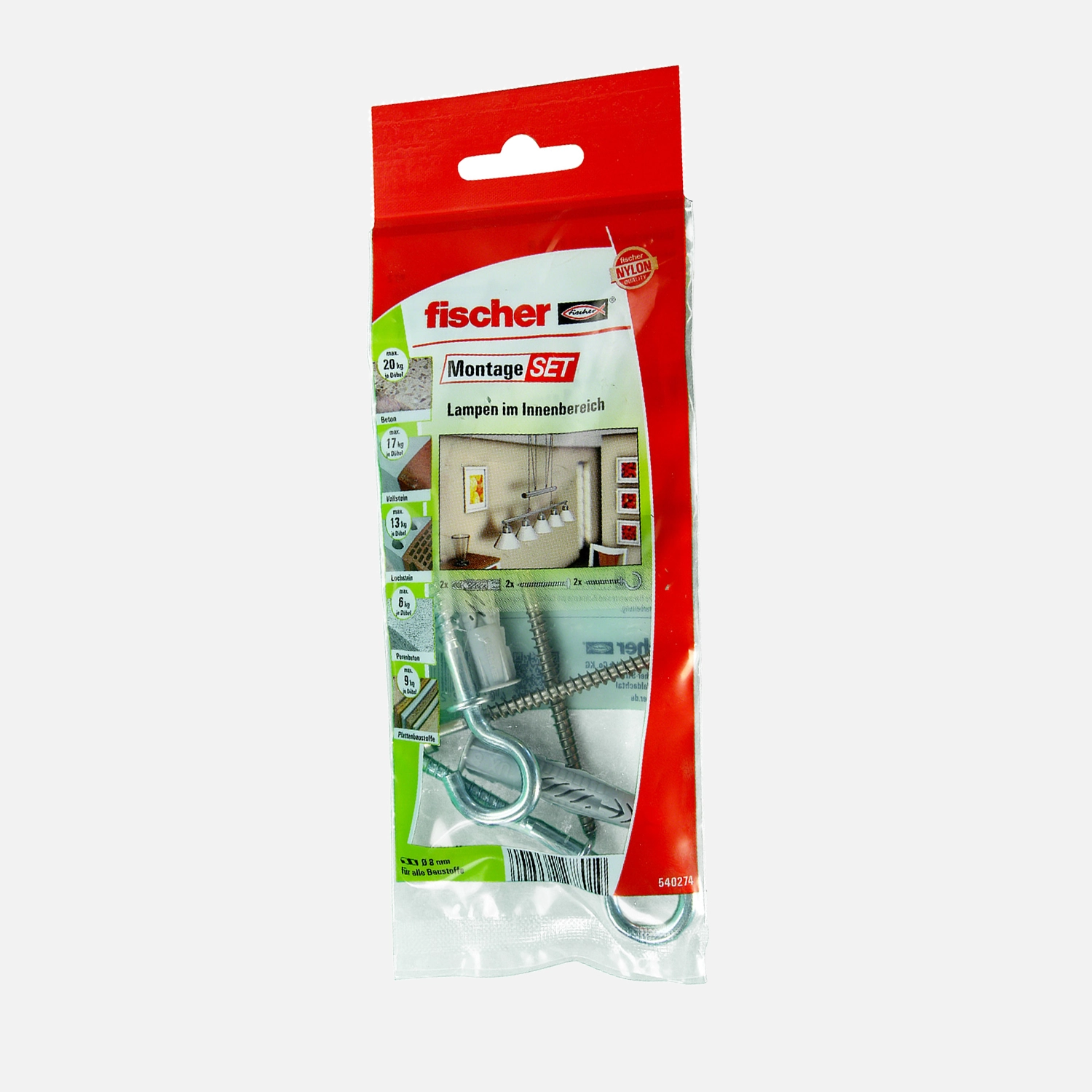 6 tlg. FISCHER Montage-Set Lampen im Innenbereich