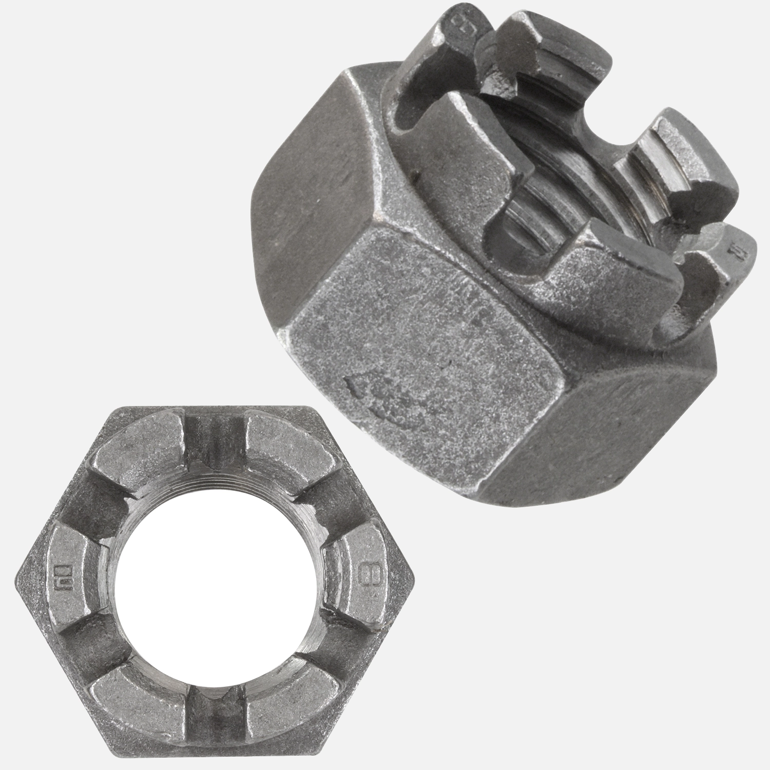 1 Kronenmutter M52 - DIN 935-1 - Festigkeitsklasse 6 - blank