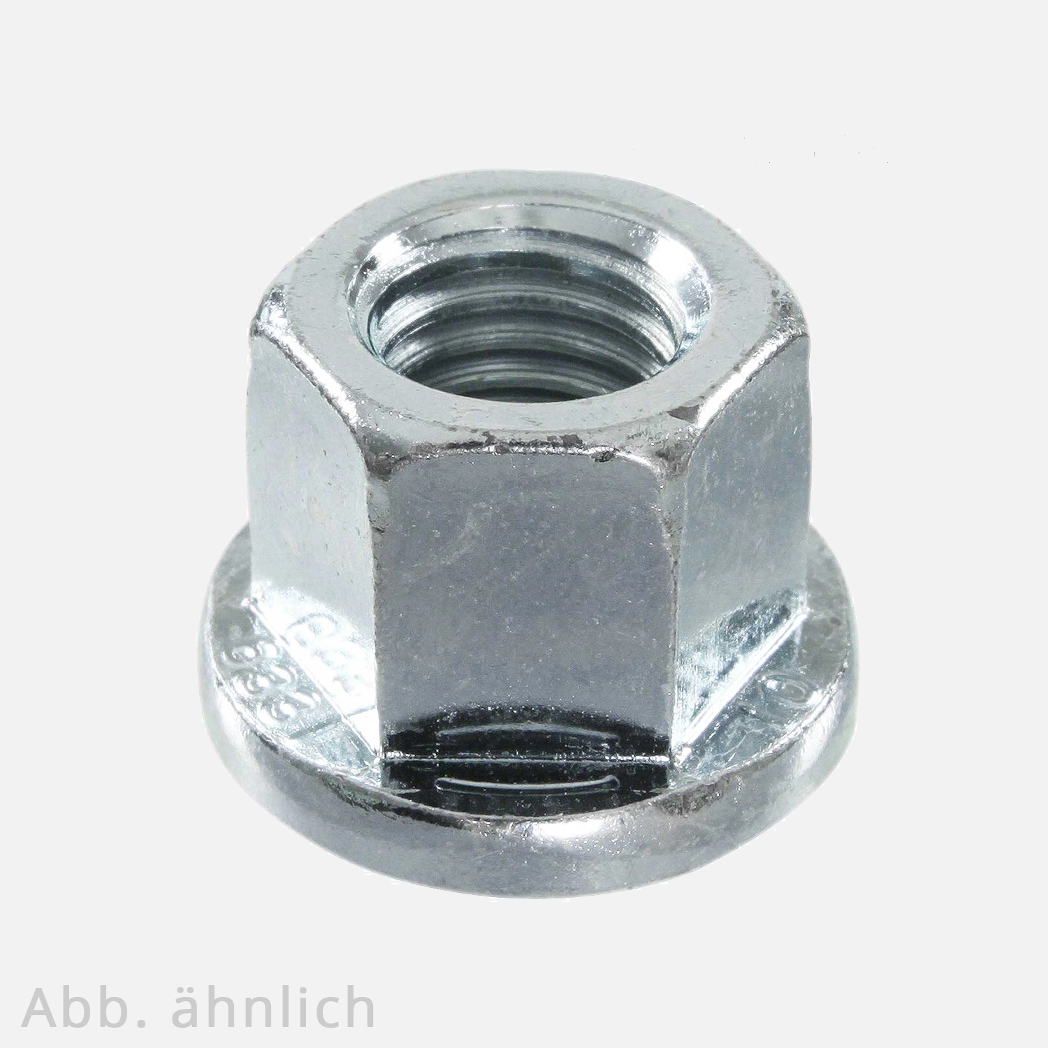 1 Sechskantmutter M24 - DIN 6331 - mit Bund - verzinkt