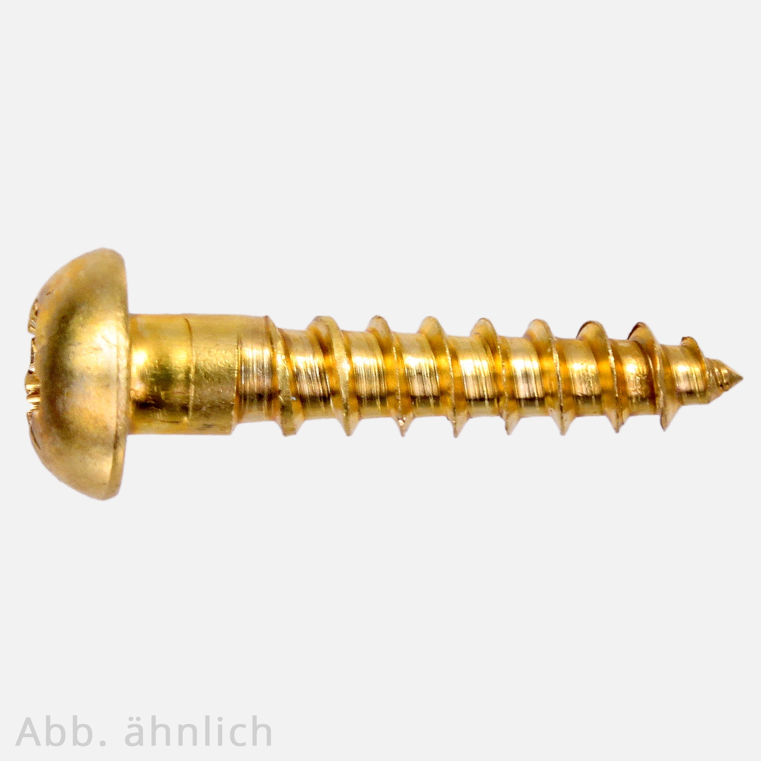 Holzschraube | DIN 7996 | Rundkopf | Messing | blank