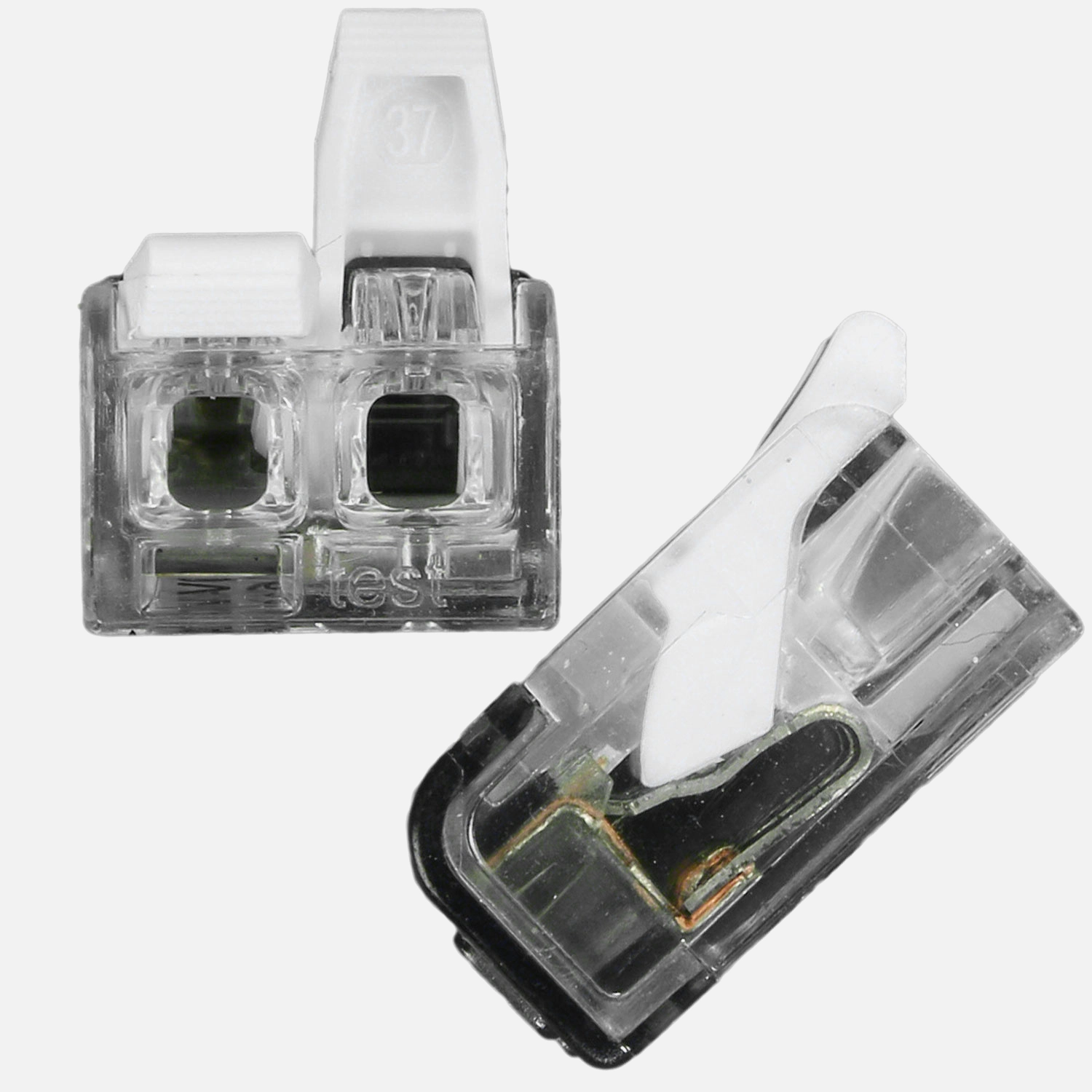 100 VDE Hebelklemmen, Verbindungsklemmen 0,2-4 mm Querschnitt,2-fach