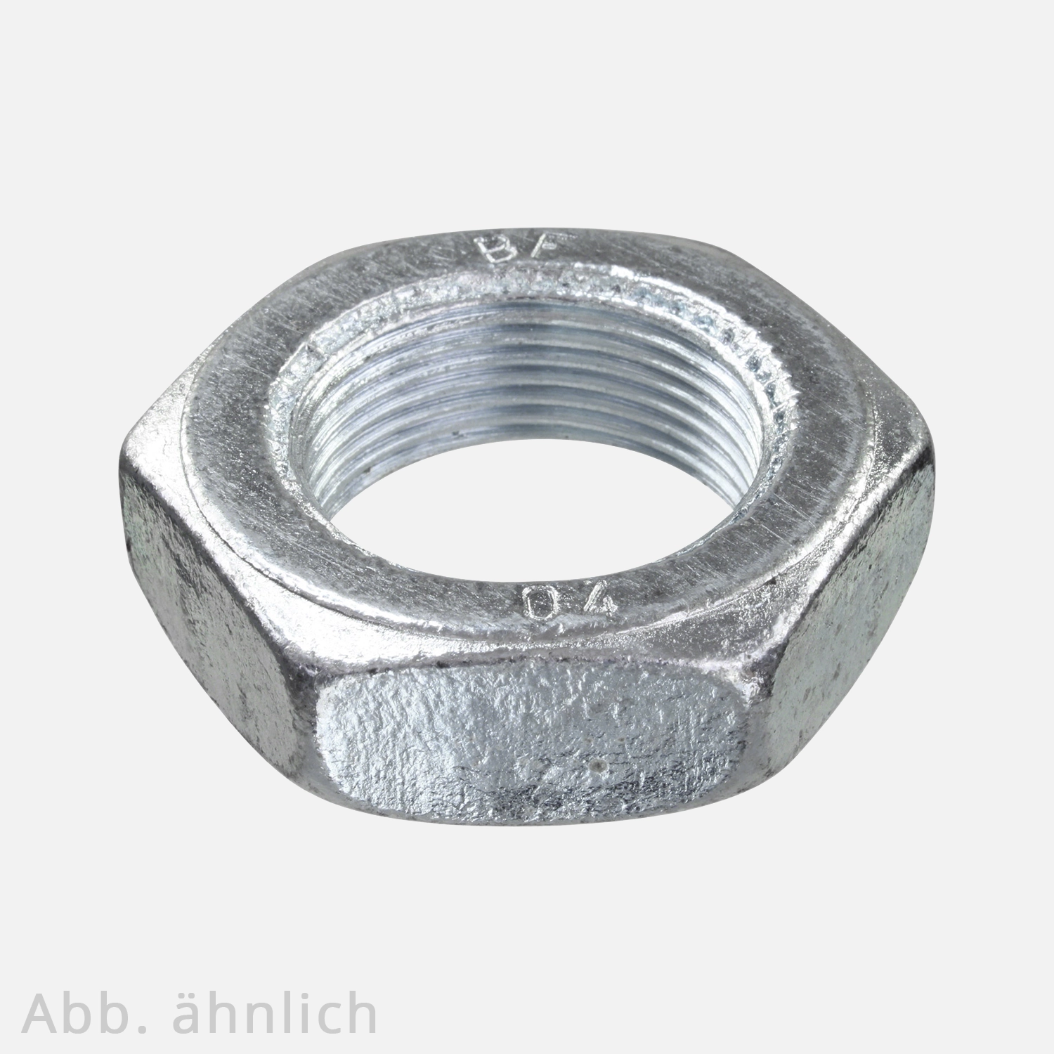 100 Sechskantmuttern M10 - Feingew. 1mm - niedrig, Form B - verzinkt - DIN 439